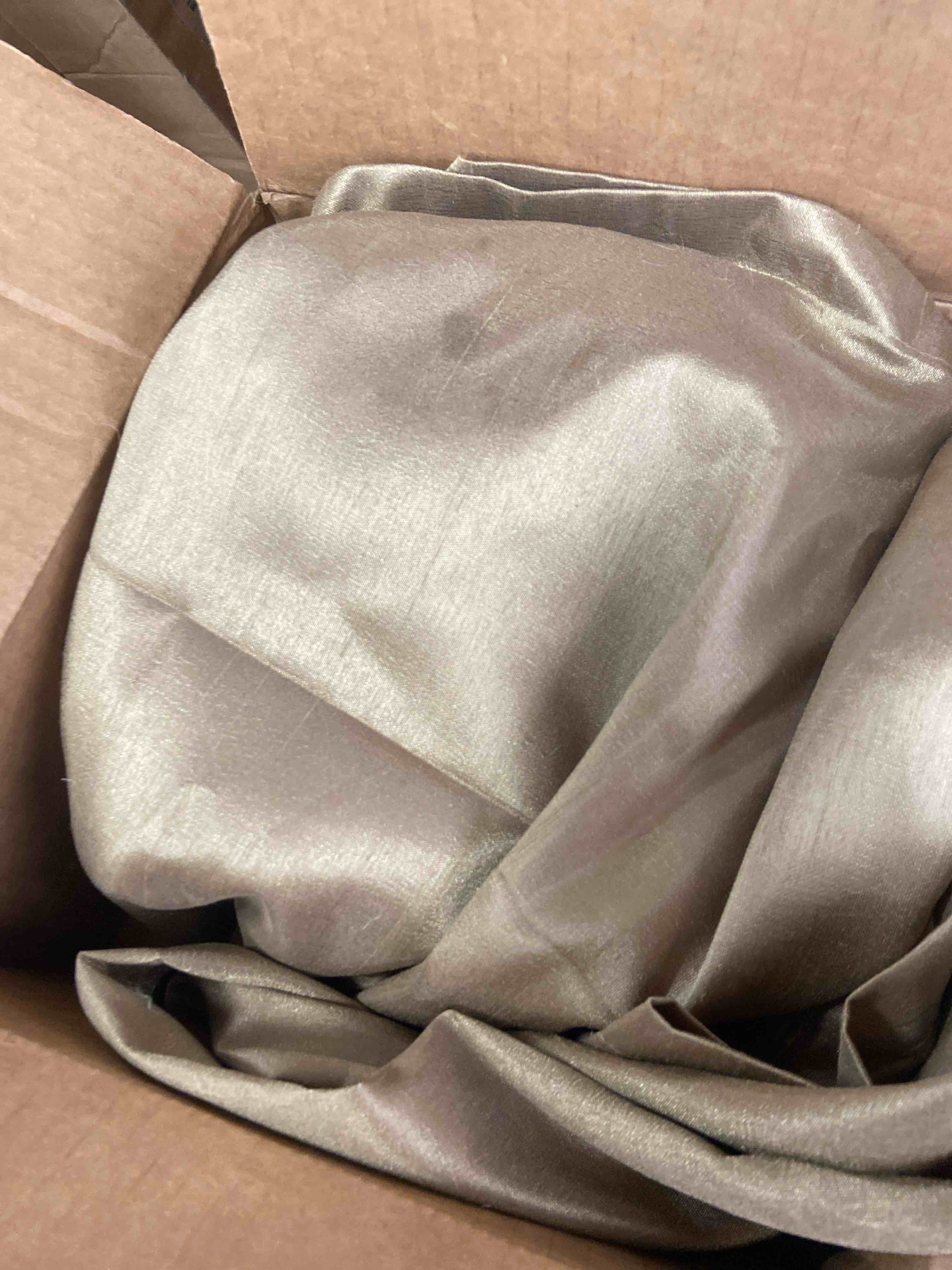 Condition photo showing New/Like New for twist tab lined window curtain panel bronze 50x84
