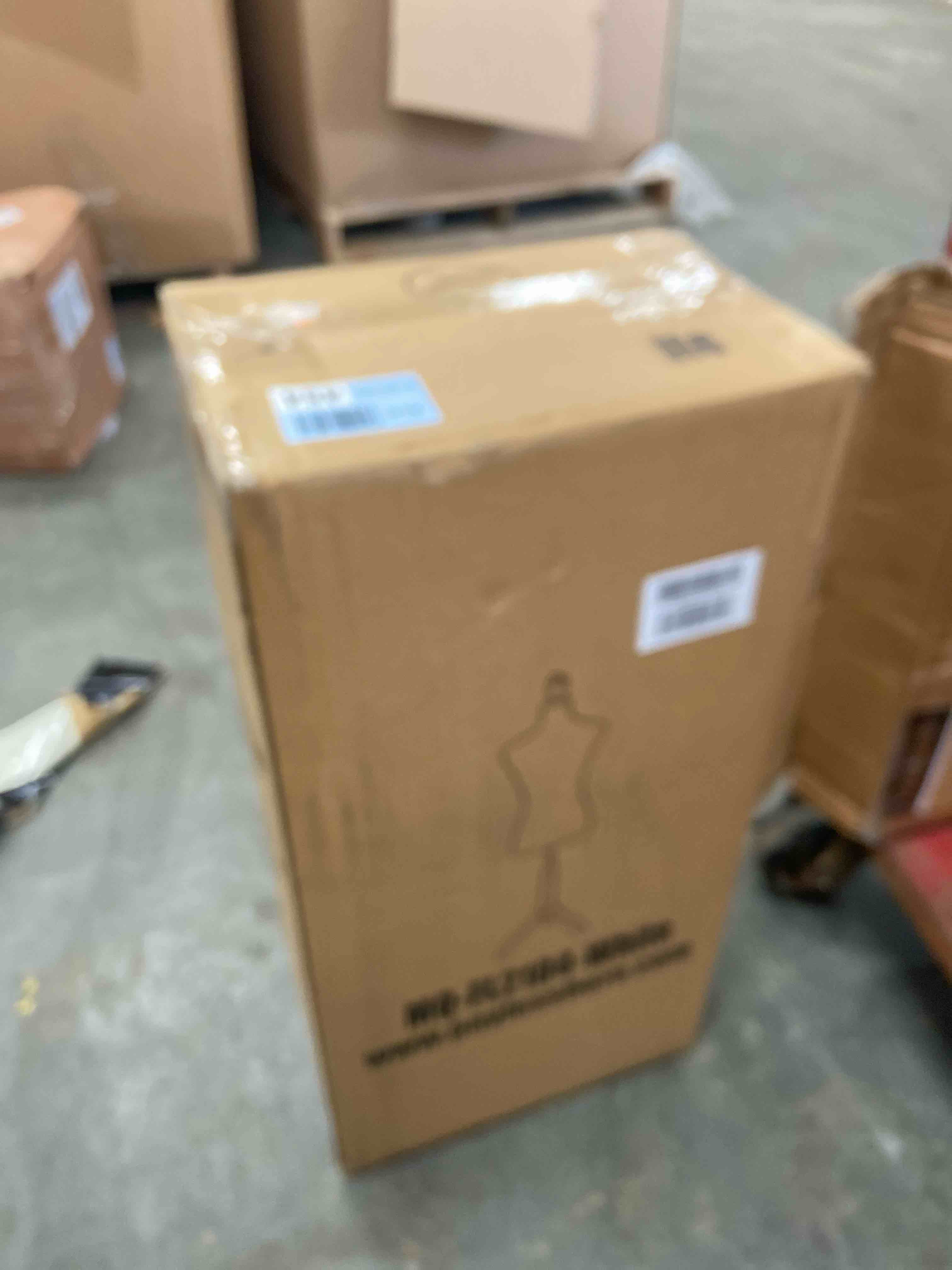 Condition photo showing New/Like New for blkmty female mannequin torso dress form sewing mannequin manikin body height adjustable clothing dress model w/ tripod base stand for sewing dressmakers dress jewelry display 49-63 inch, white