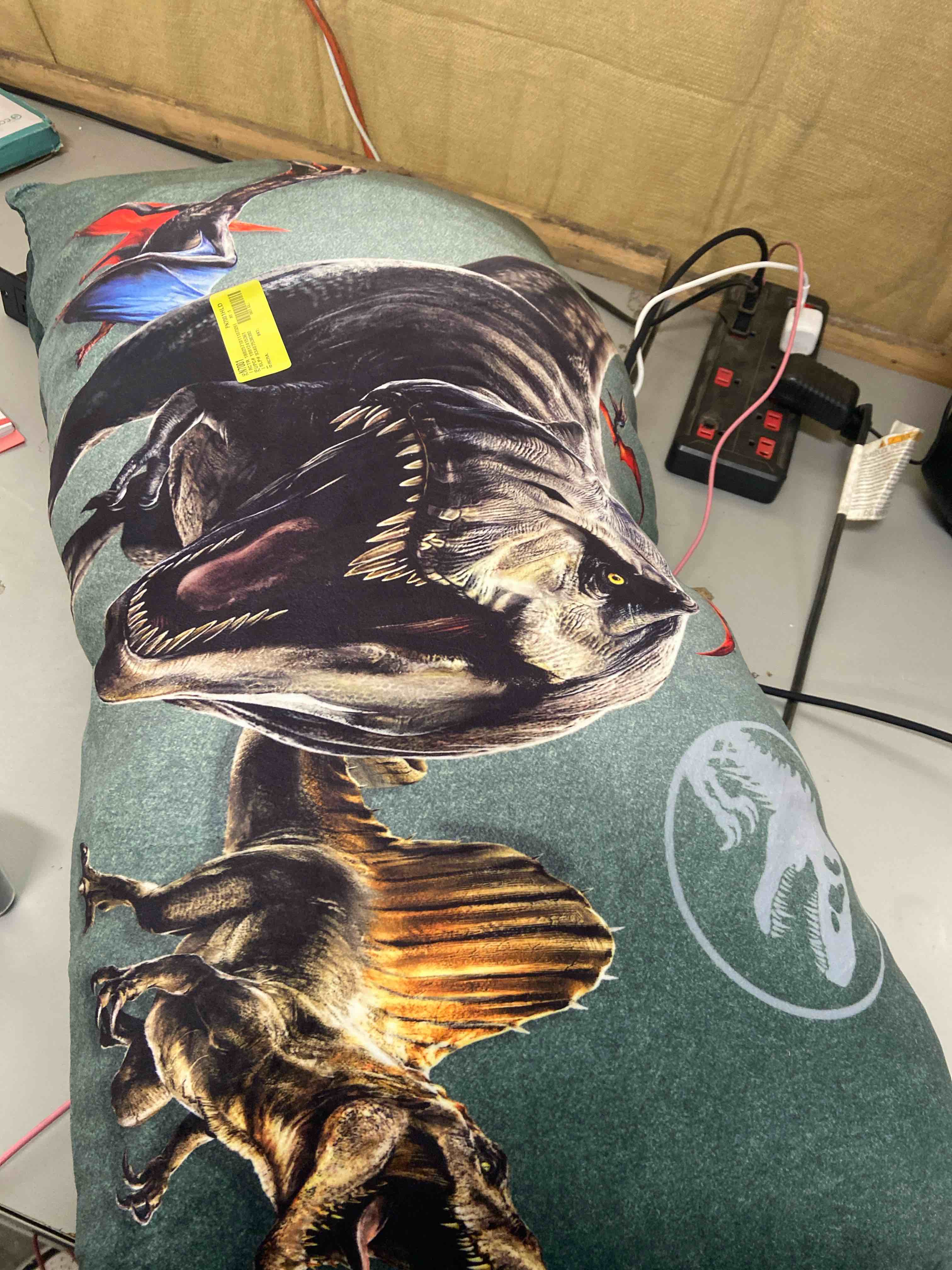 Condition photo showing New/Like New for licensed character kids body pillow, 18" x 36"