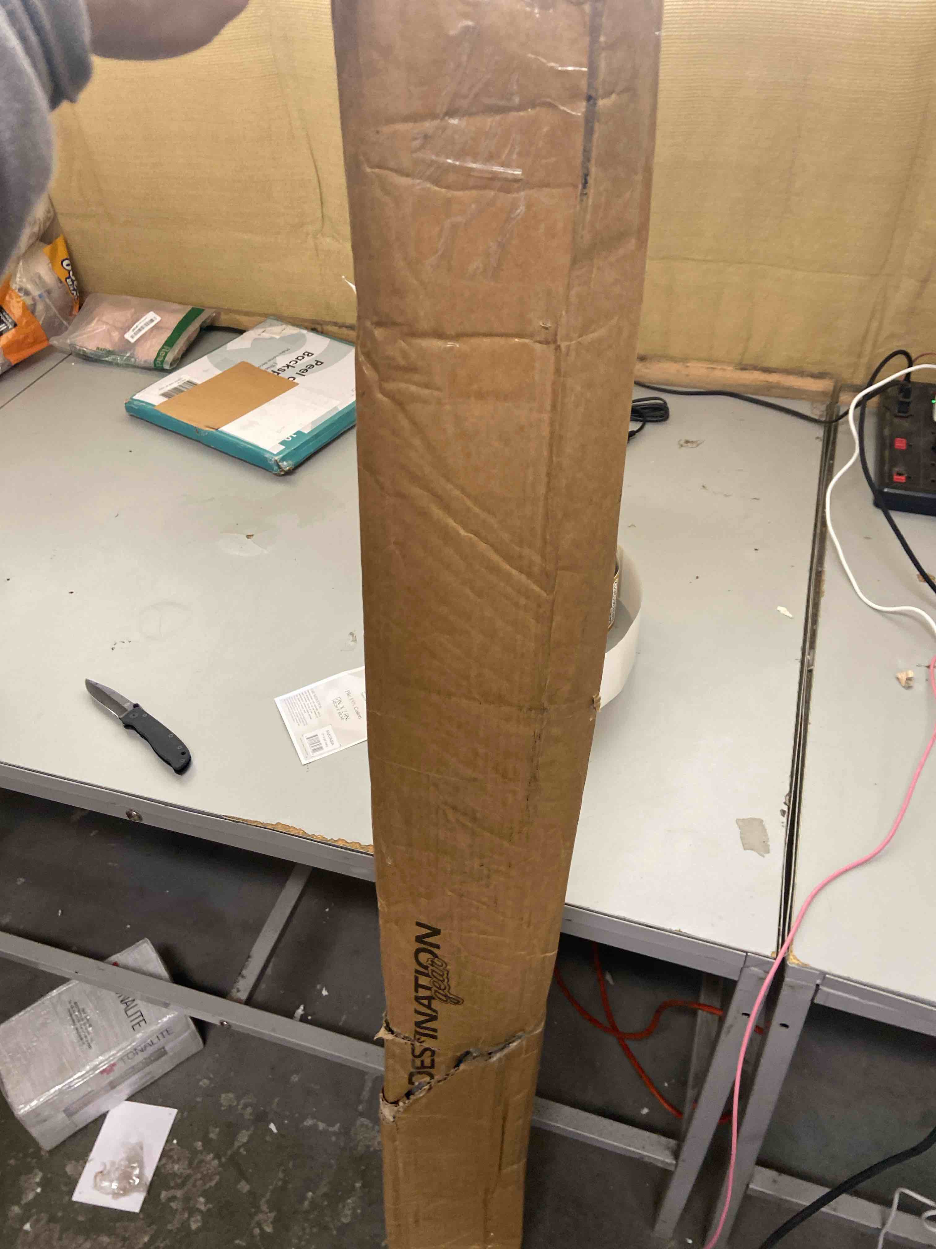 Condition photo showing New/Like New for heininger 1387 destinationgear italian turquoise and white 6' acrylic striped patio pole umbrella