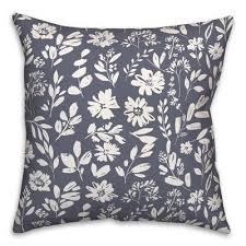floral indoor/outdoor throw pillow