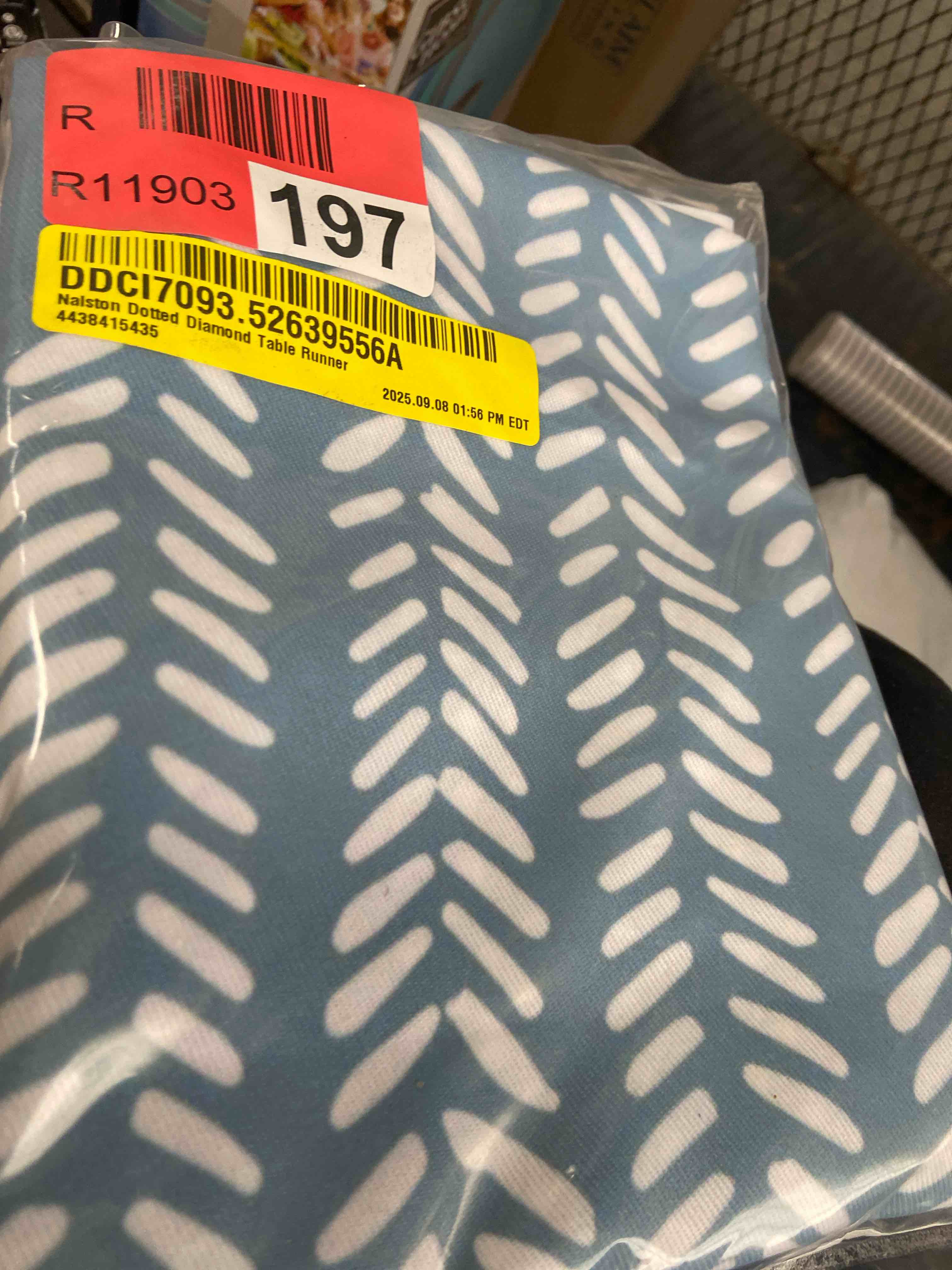 Condition photo showing New/Like New for nalston dotted diamond table runner 