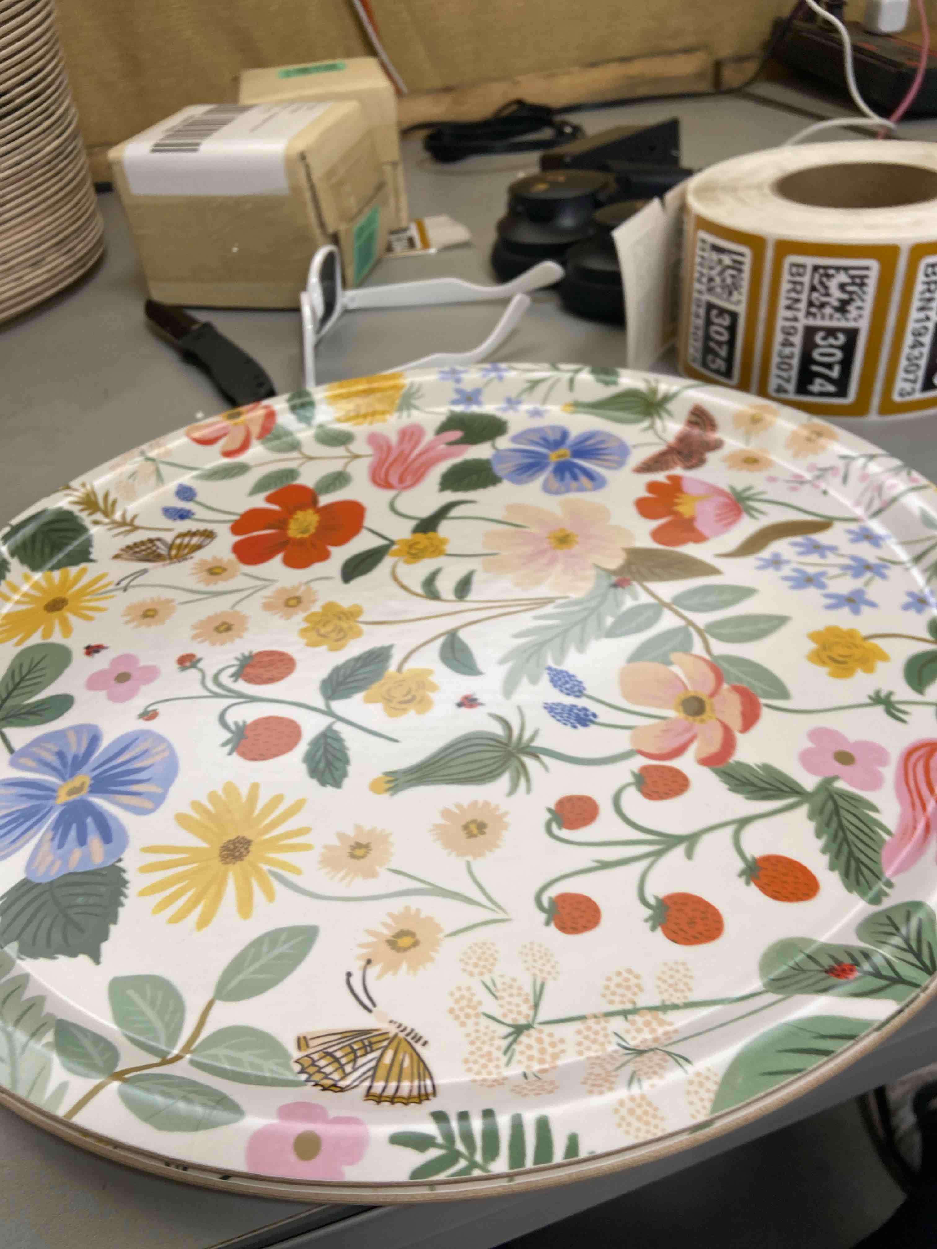 Condition photo showing New/Like New for solid wood serving tray 