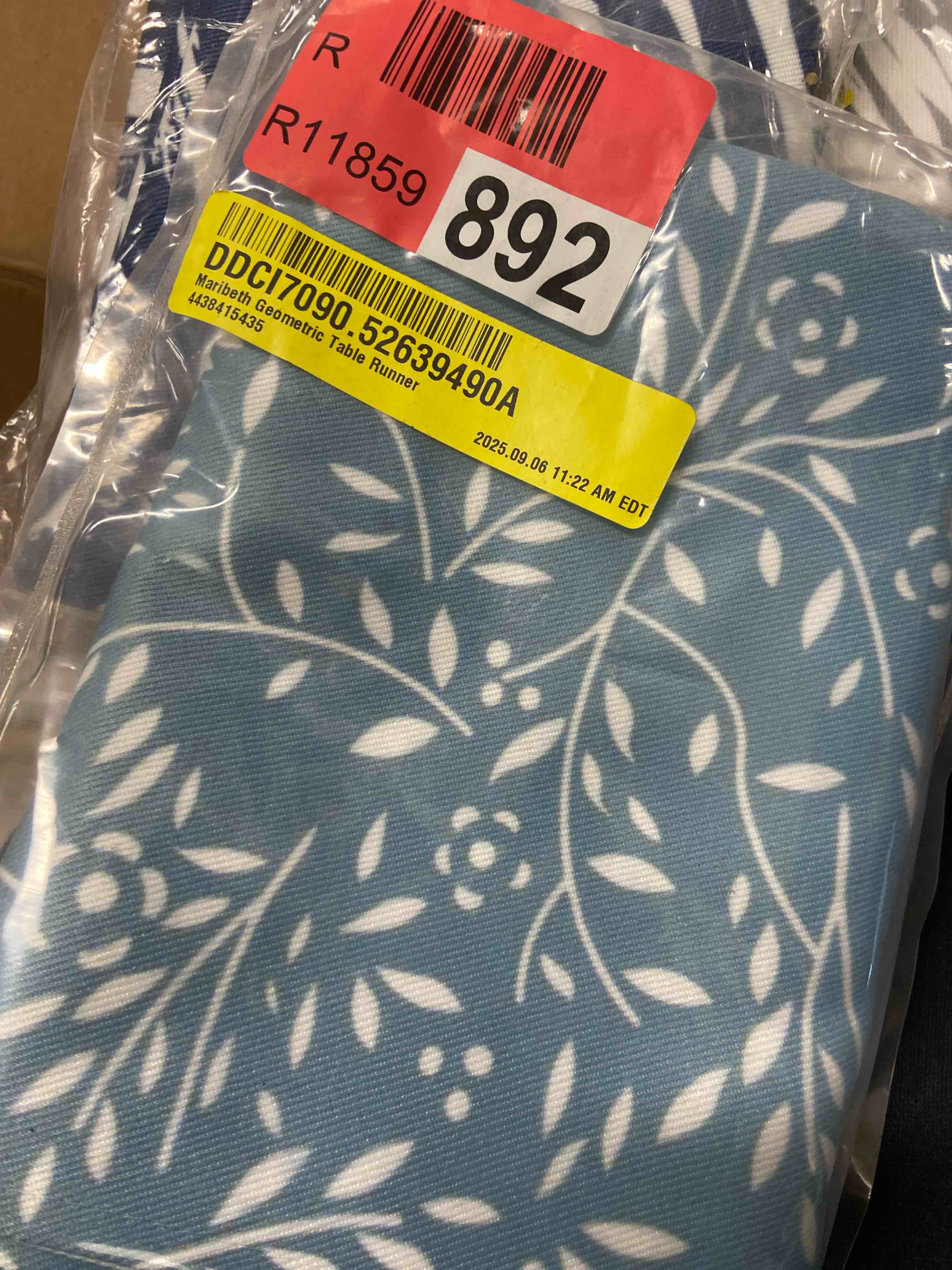 Condition photo showing New/Like New for maribeth geometric table runner 