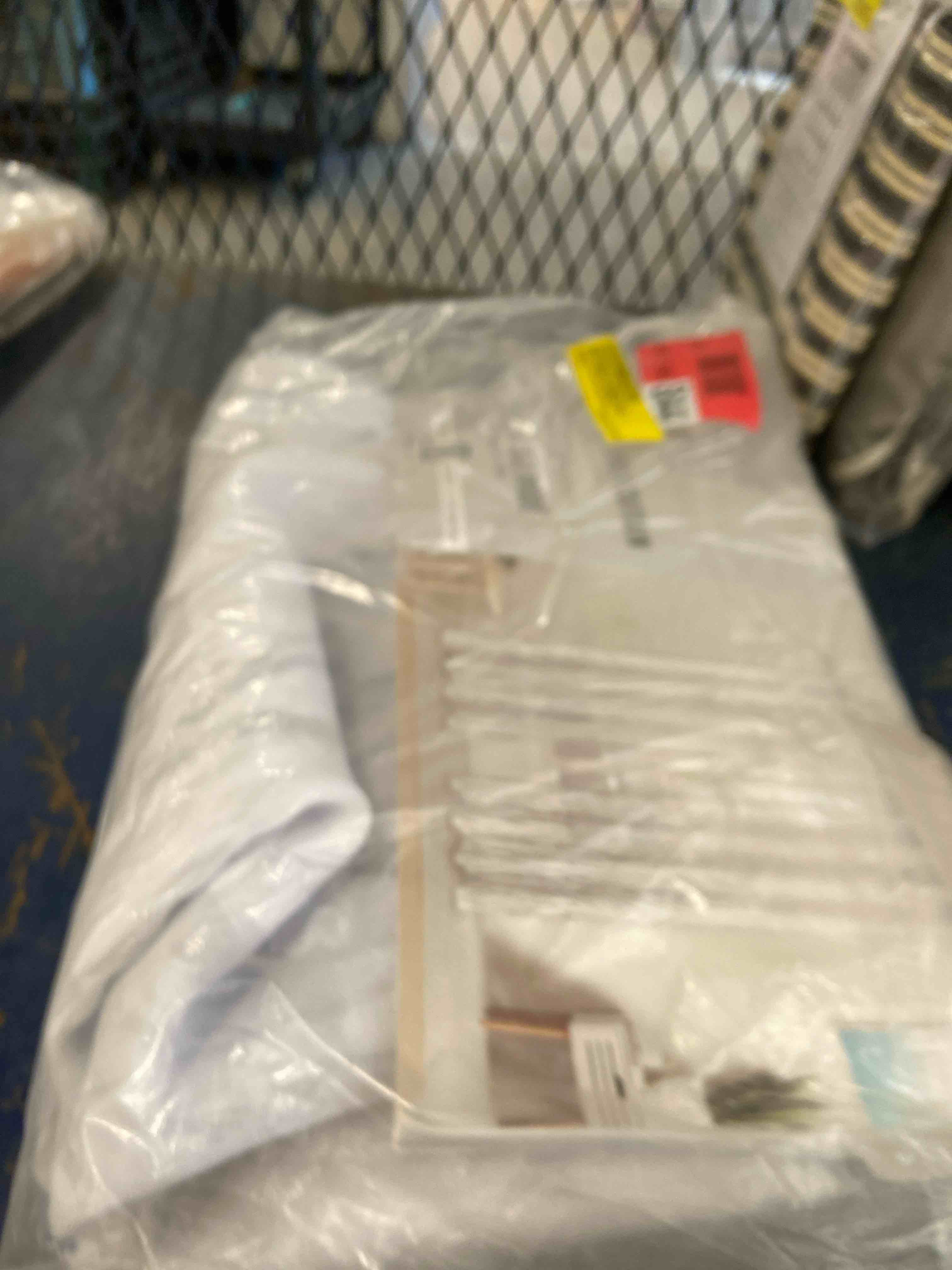 Condition photo showing New/Like New for sheer curtain 84 inches long 1 panel.window curtain. patio door curtain.cortinas para ventanas.grey curtain
