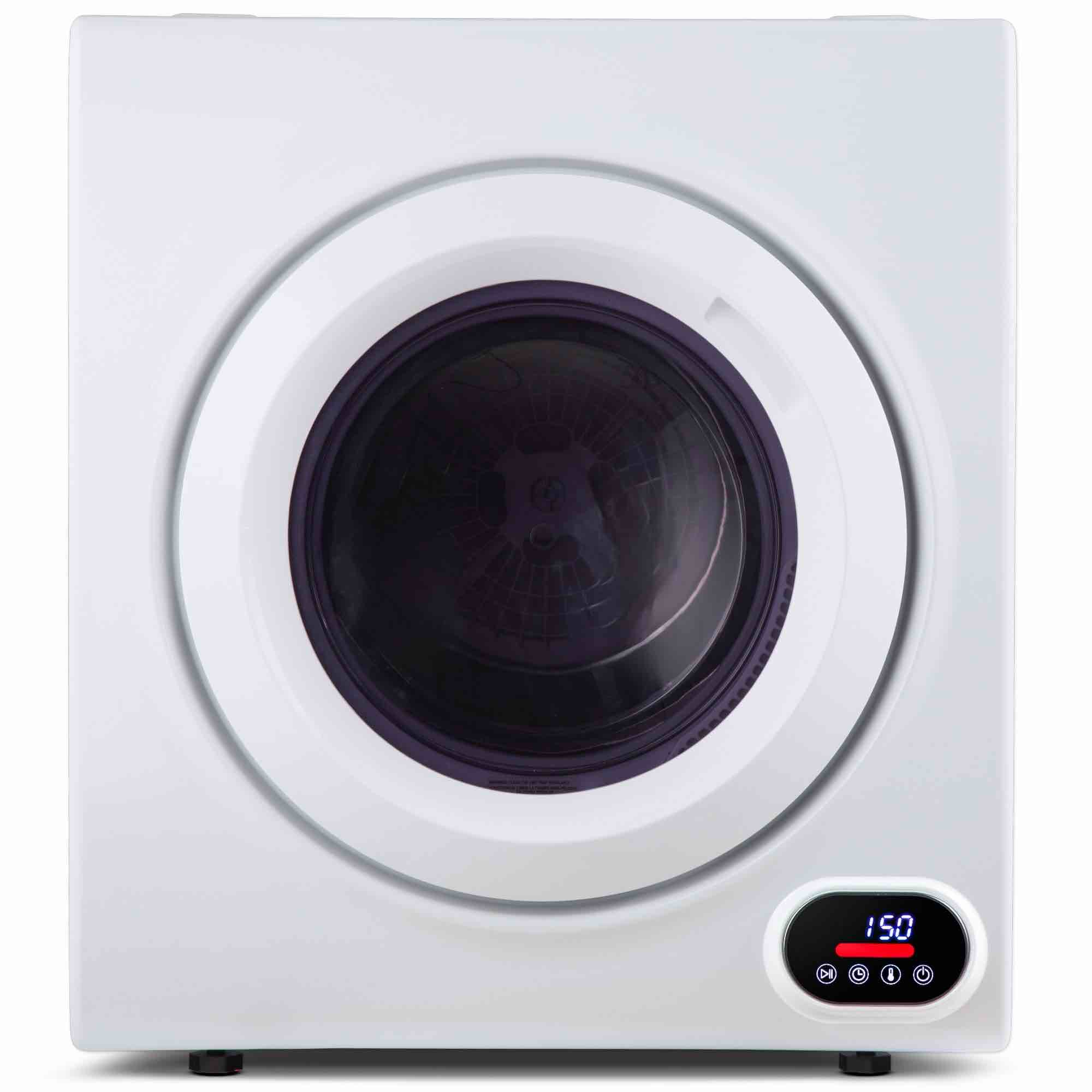 EUHOMY 3.5 Cu.Ft Portable Clothes Dryer 1500W Front Load with LCD Panel for Apartment Home DOE Certified, White