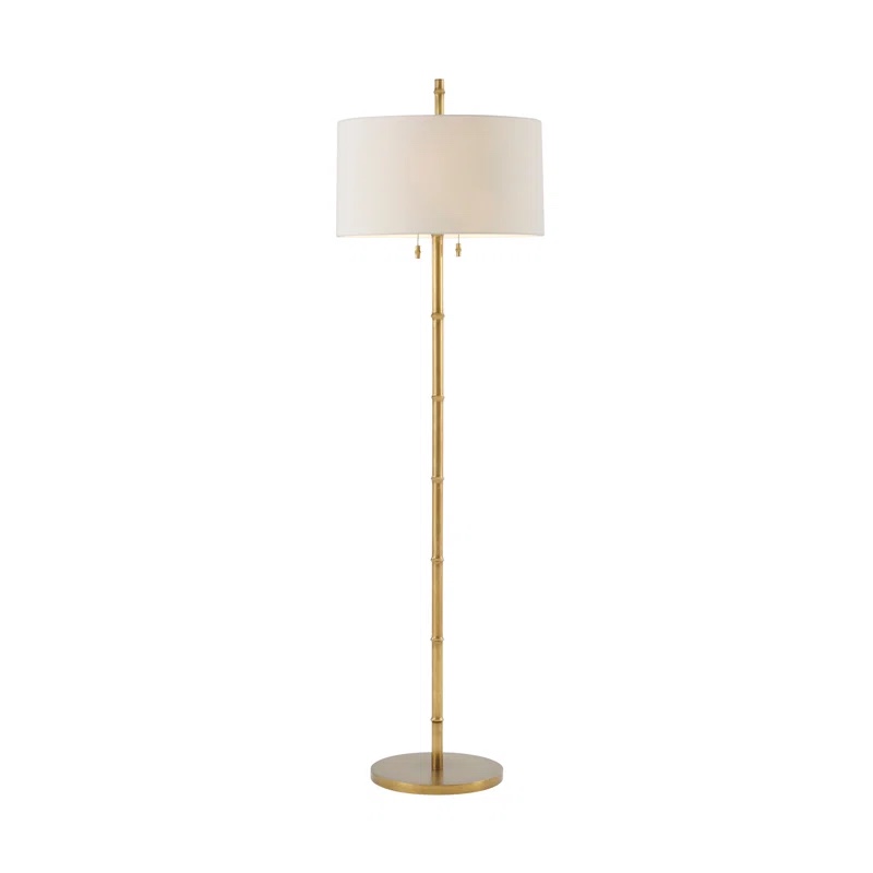 Kesden 72'' Satin Brass Traditional Floor Lamp, Lamp Shade Sold Separately