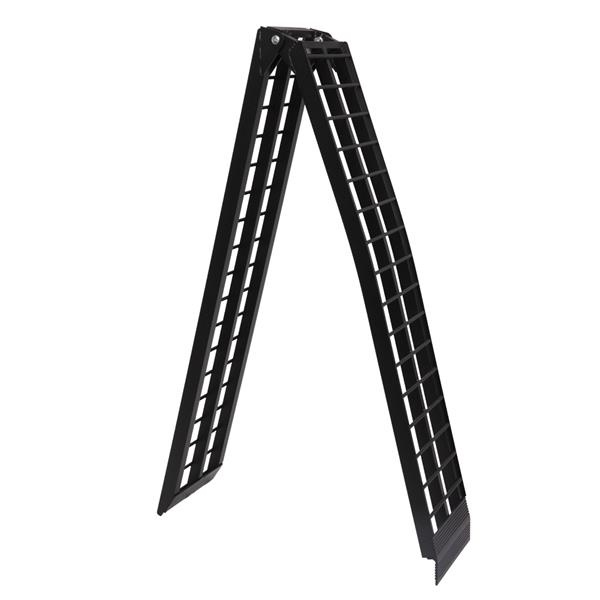 Titan Ramps 10' Aluminum UTV ATV Ramp for Loading Pickup Trucks 2,000 lb. Capacity 1-Beam Arched Design, All Terrain Portable