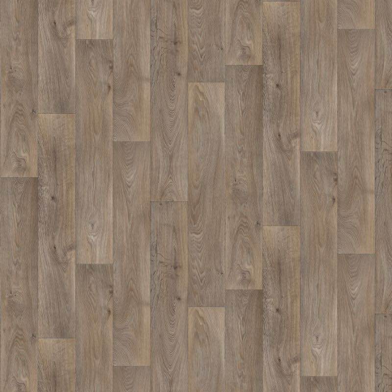 Portico VERSATECH SELECT Vinyl Sheet Flooring Roll, DIVINITY Gentle Fawn Brown Wood Grain, 12” Long, At least 50” Wide