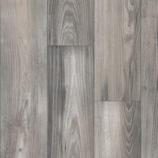 CustomPro Corawood Luxury Sheet Vinyl Flooring- Urethane, Rustic Smokey Grey Brown Wood Grain Design, 12’ Long, Atleast 3’ Wide. 
