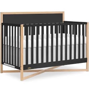 dream on me owen 5-in-1 convertible crib in matte black, greenguard gold & jpma certified baby crib, converts from crib to toddler bed, day bed, kids sofa & full size bed