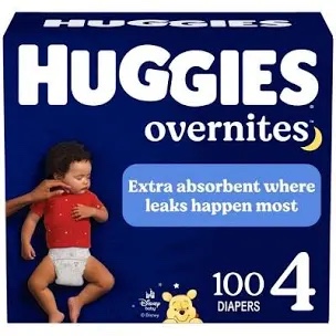 huggies overnites disposable diapers - size 4 - 116ct