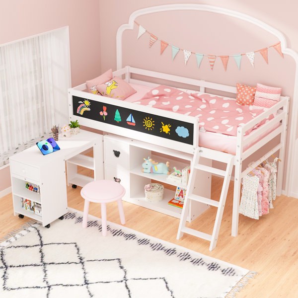 twin size low loft bed (loft bed only)