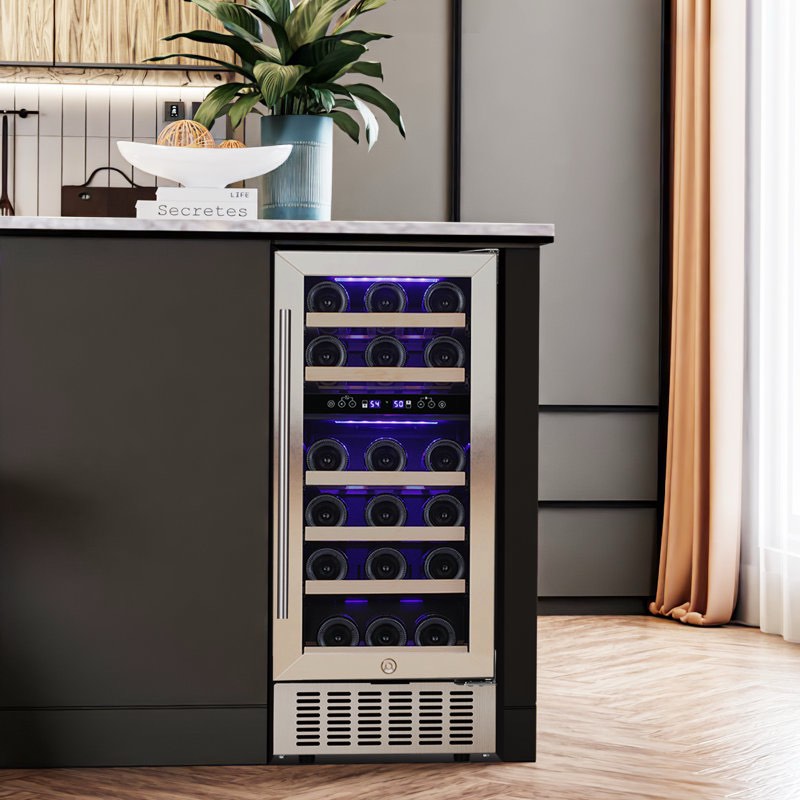 R.W.FLAME 15" 28 Bottle and 65 Can Dual Zone Freestanding/Built-In Wine & Beverage Refrigerator