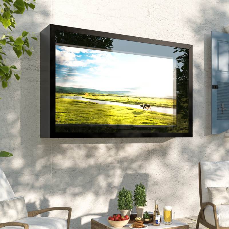 43-In Weatherproof Outdoor TV Enclosure with a Built-In Full Motion Bracket