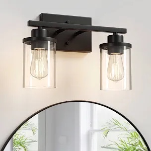 Dimmable Vanity Light Finish: Matte Black.  (Set of 2)
