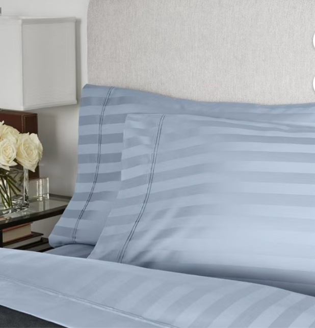 Member's Mark 700-Thread-Count Striped Egyptian Cotton Duvet Cover Set