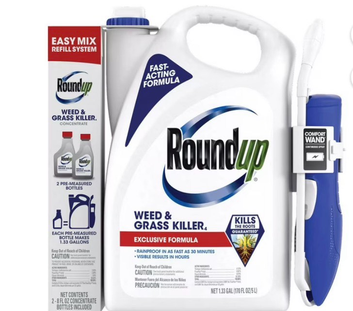 roundup weed and grass killer4 club bundle with comfort wand and 2 refills