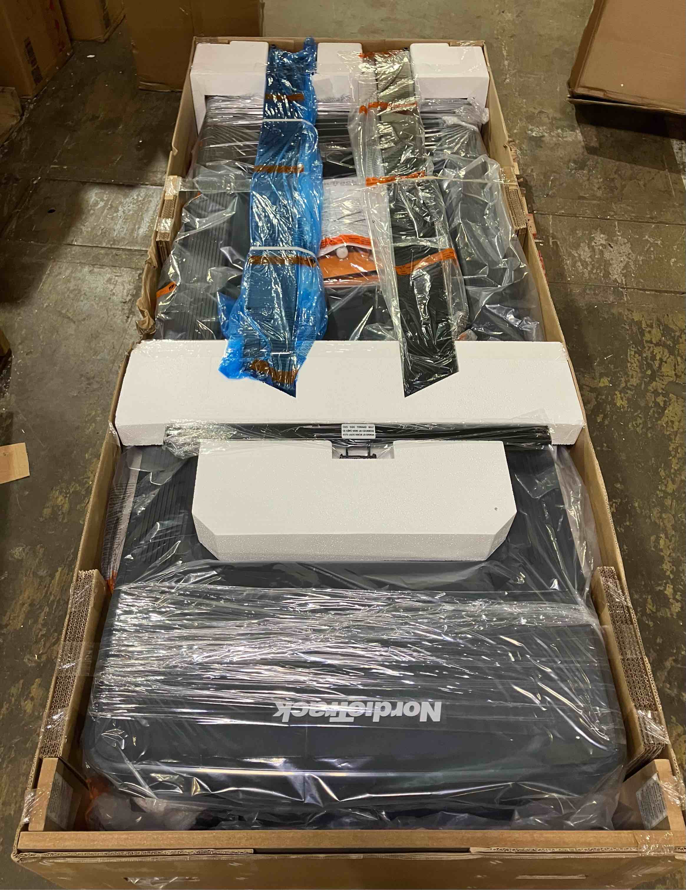 Condition photo showing New/Like New for NordicTrack T Series 10, featuring speeds of 0-12 MPH, 0-12% incline, and SelectFlex Cushioning