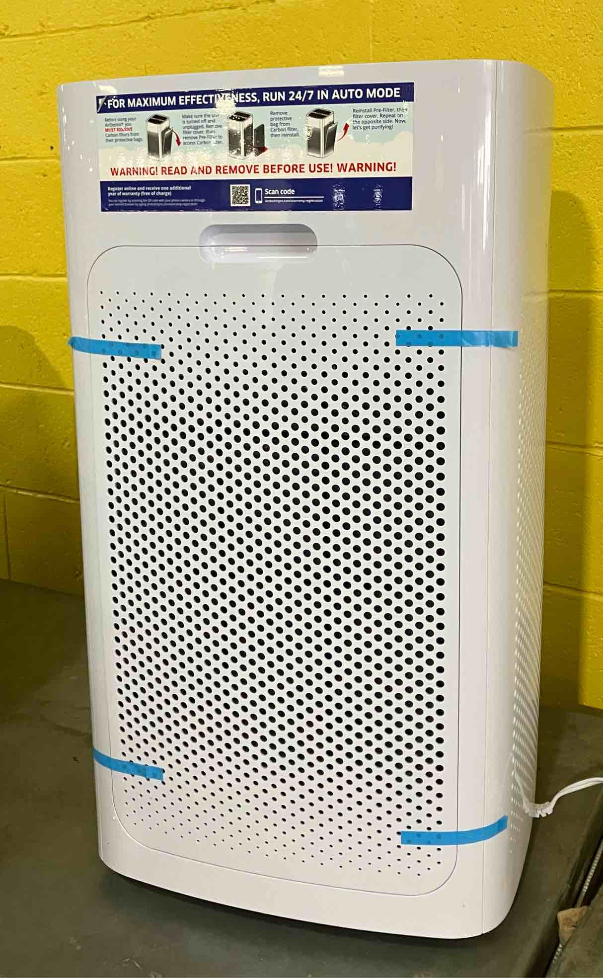 Condition photo showing As Is for AIRDOCTOR AD5500 4-in-1 Air Purifier for Extra Large Spaces & Open Concepts with UltraHEPA, Carbon & VOC w/Pre-Filters - Captures particles 100x Smaller than HEPA Standard. - (As is because the cord has been cut, pictured, so working condition cannot be verified)