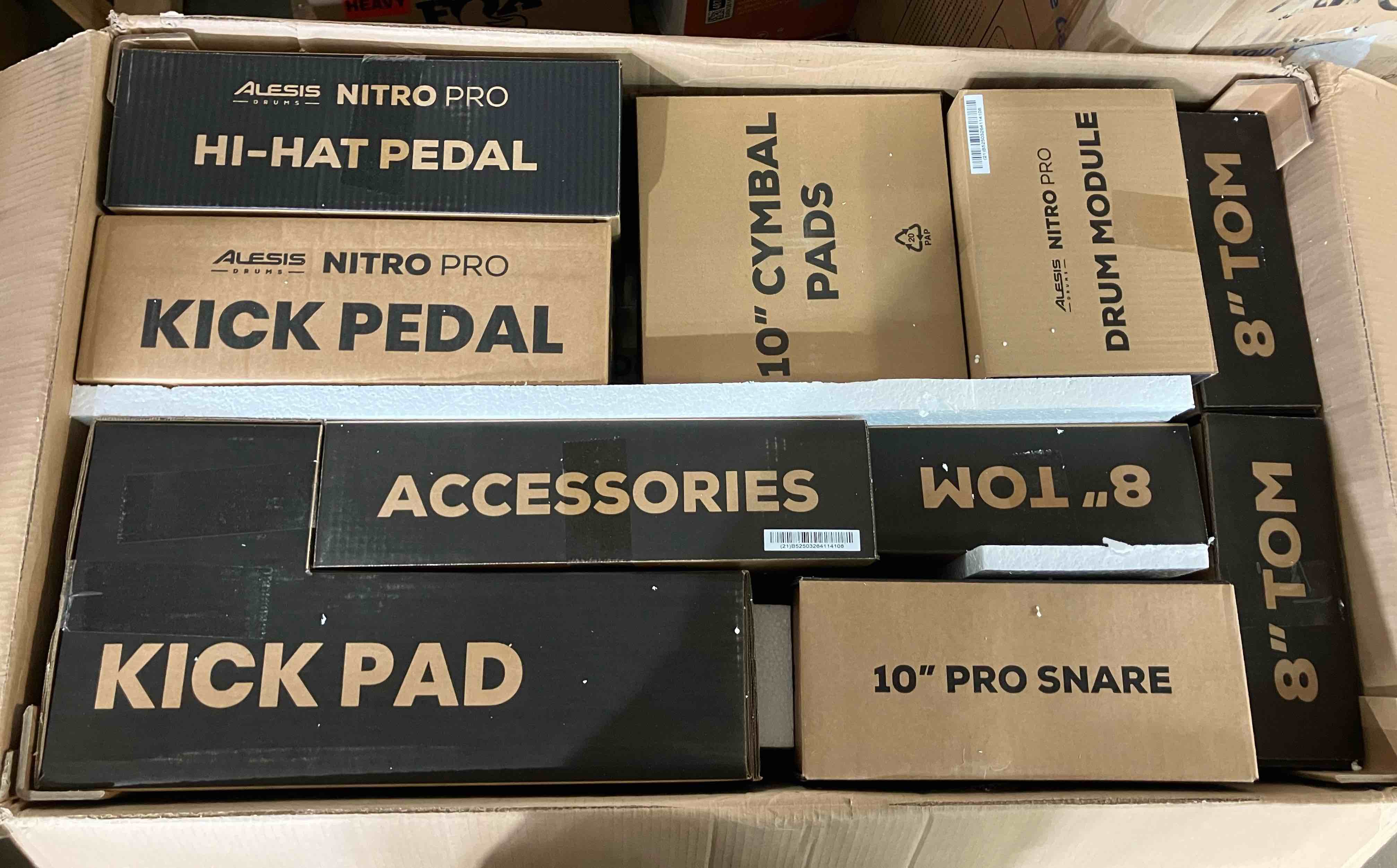 Condition photo showing New/Like New for Alesis Nitro Pro Electric Drum Set with Dual-Zone Quiet Mesh Pads, 500+ Authentic BFD Sounds, Bluetooth, Drumeo, USB MIDI, Double Kick Compatible