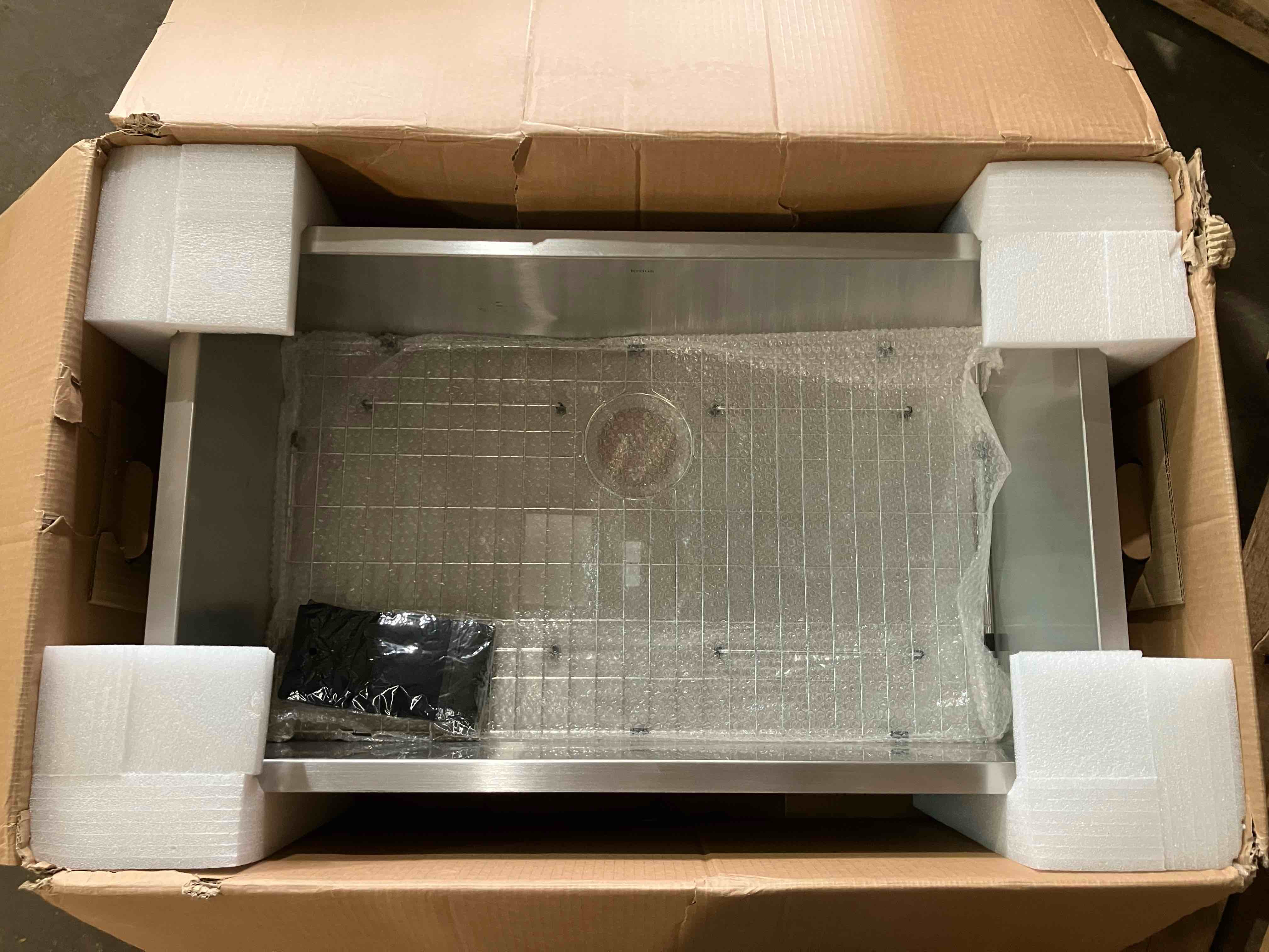 Condition photo showing New/Like New for Kraus KHU100-32 Standart PRO 16 Gauge Undermount Single Bowl Stainless Steel Kitchen Sink, 32 Inch Single Bowl 32 Inch