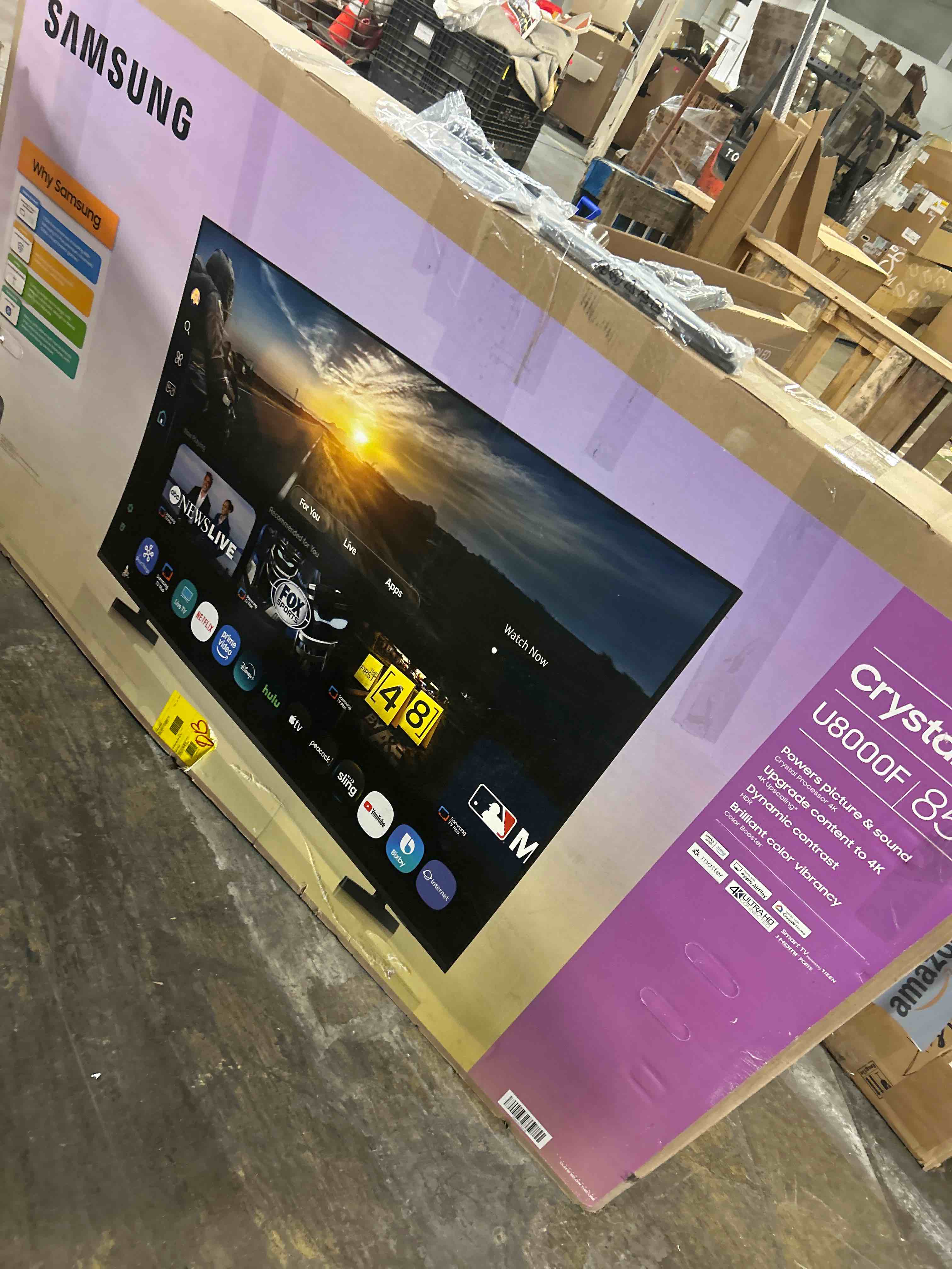 Condition photo showing As Is for Samsung UN85U800KIT1 85 inch Class U8000F Series Crystal 4K UHD Smart TV (2025) HDR Motion Xcelerator