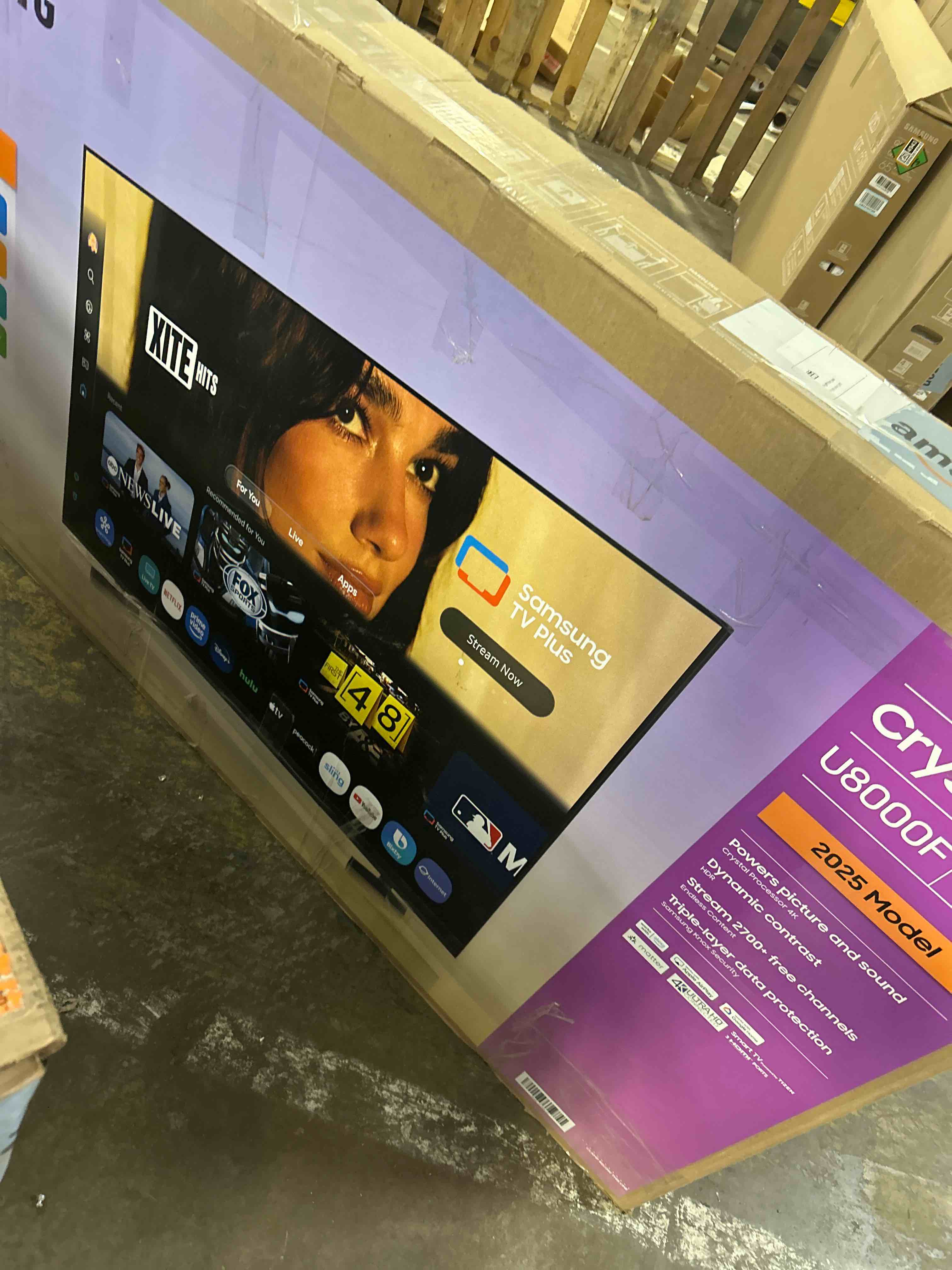 Condition photo showing As Is for SAMSUNG 75 Inch U8000F LED 4K Smart TV, Black (Renewed)