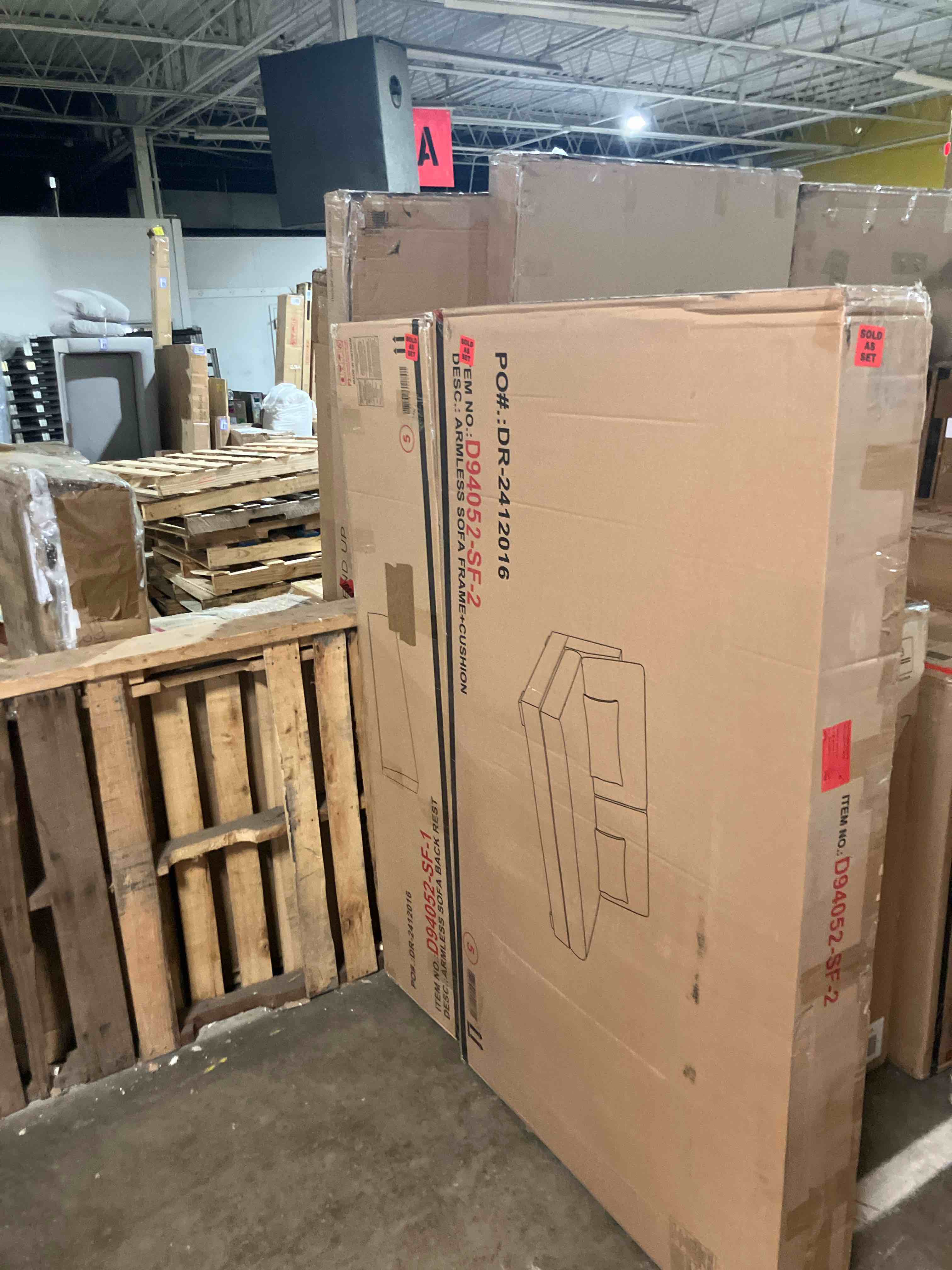 Condition photo showing As Is for Caoimh Corduroy Sectional (Middle seat of the sectional only)