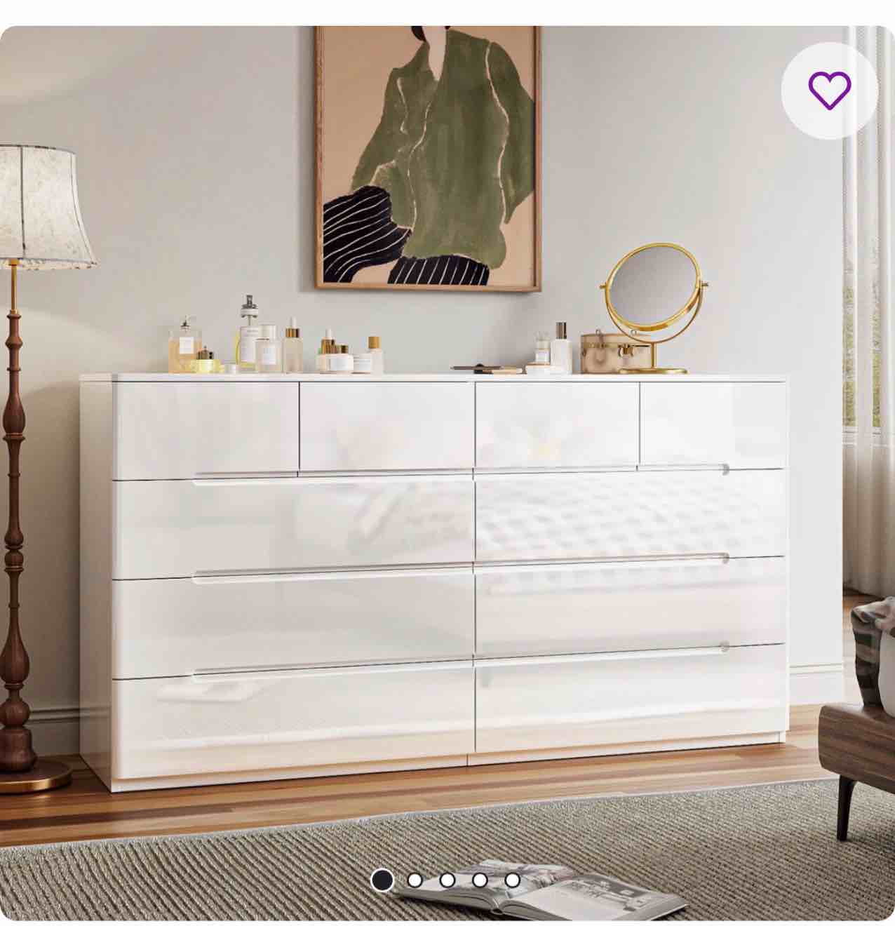 10 drawer 55" w double dresser