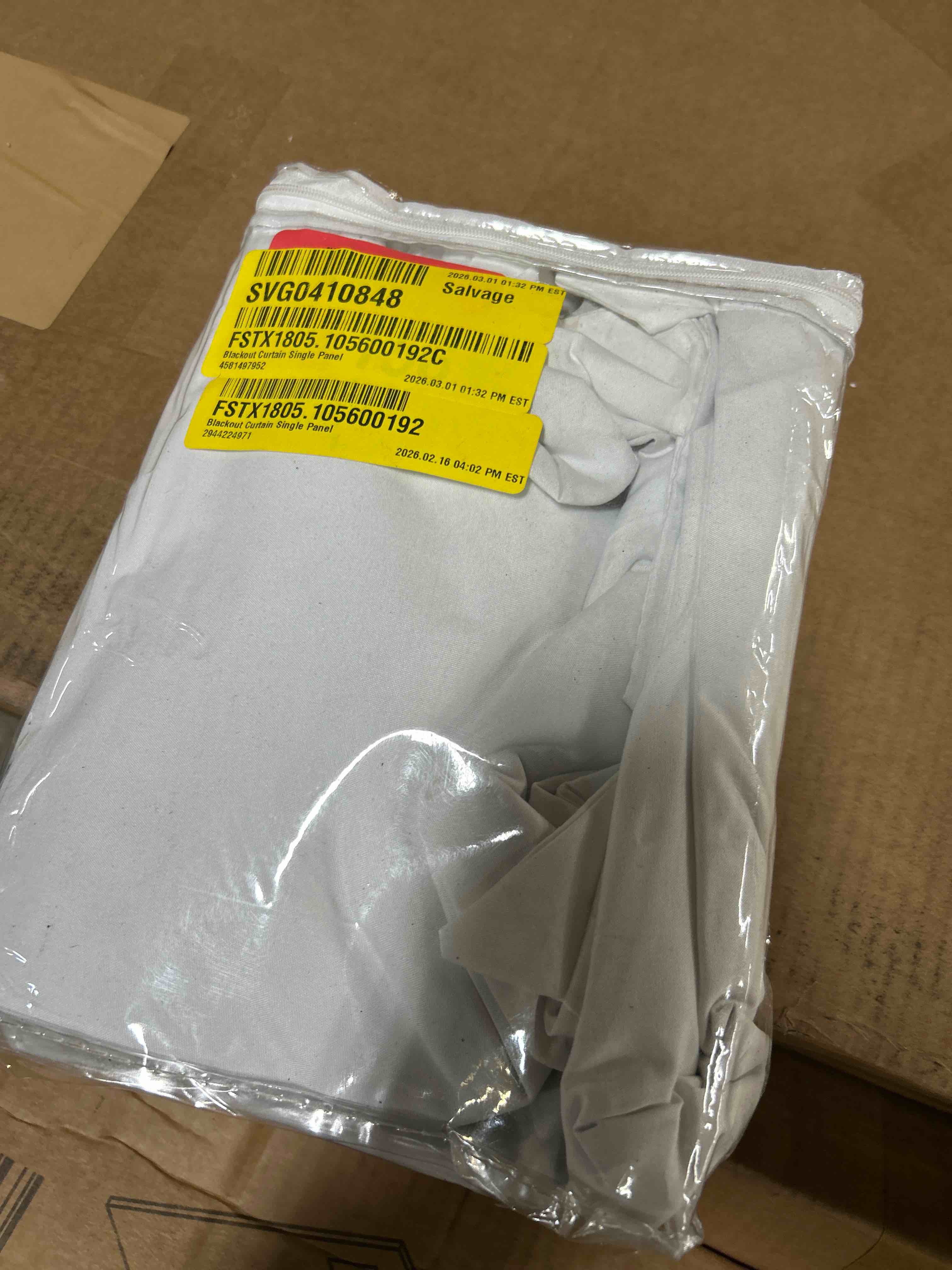 Condition photo showing As Is for Blackout Curtain Single Panel(White 1 curtain)