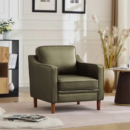 azriah 32" w modern soft faux leather chair