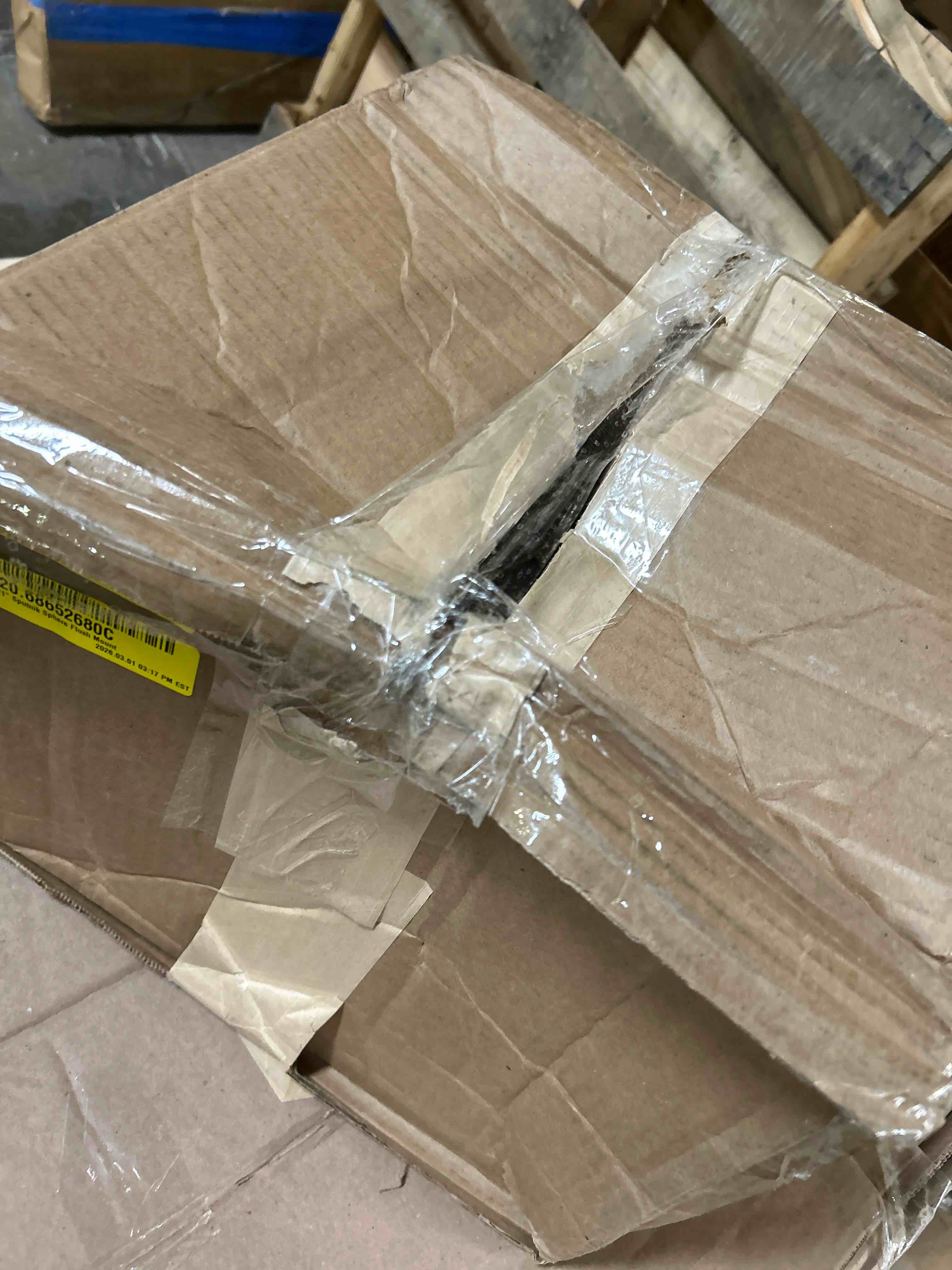 Condition photo showing Good Condition for Bujer 6 Light 21" Sputnik Sphere Flush Mount