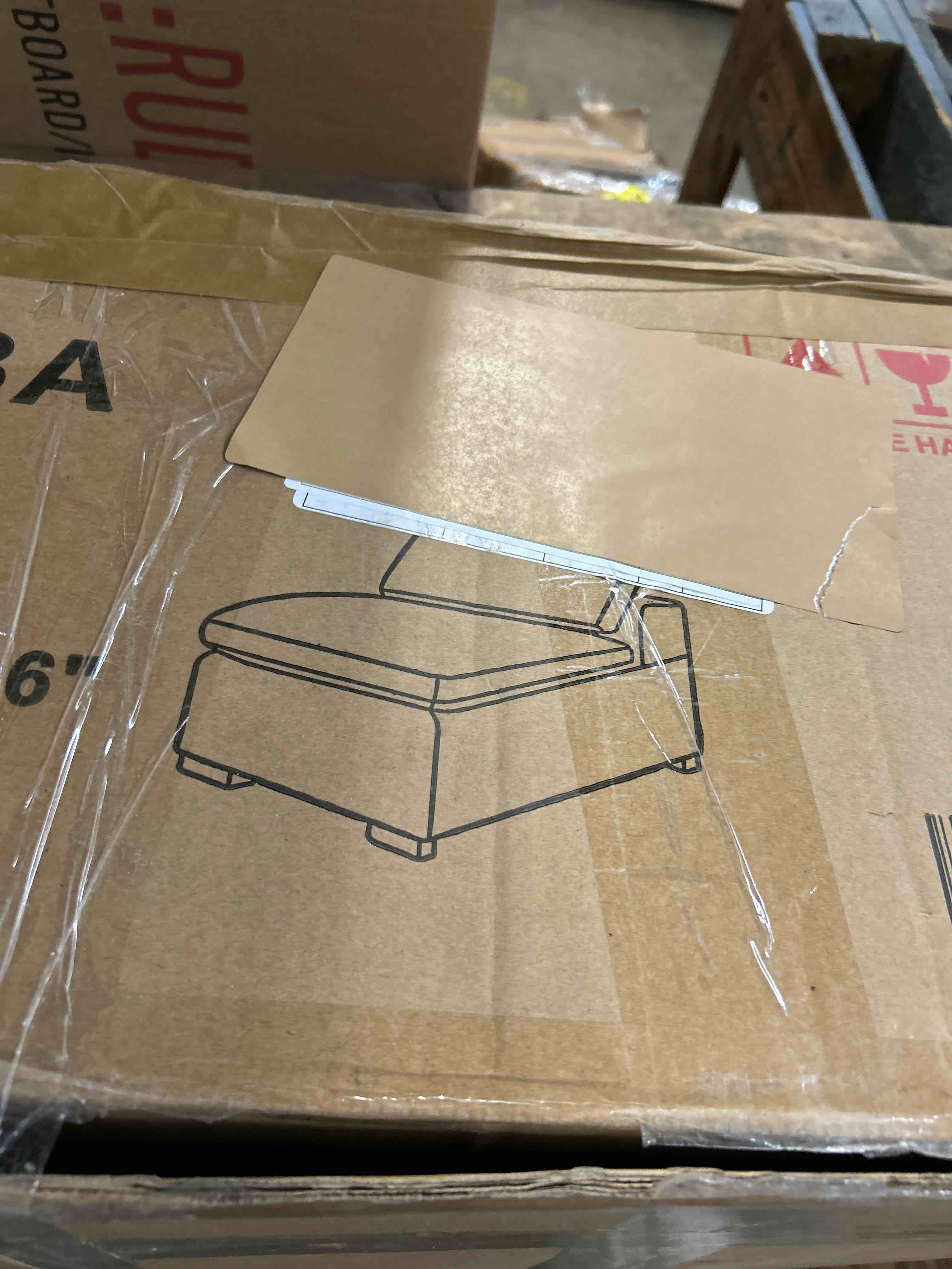 Condition photo showing As Is for Worthland 143.2" Wide Chenille Reversible Corner Sectional Sofa Couch(8- Piece)(1 piece of couch)