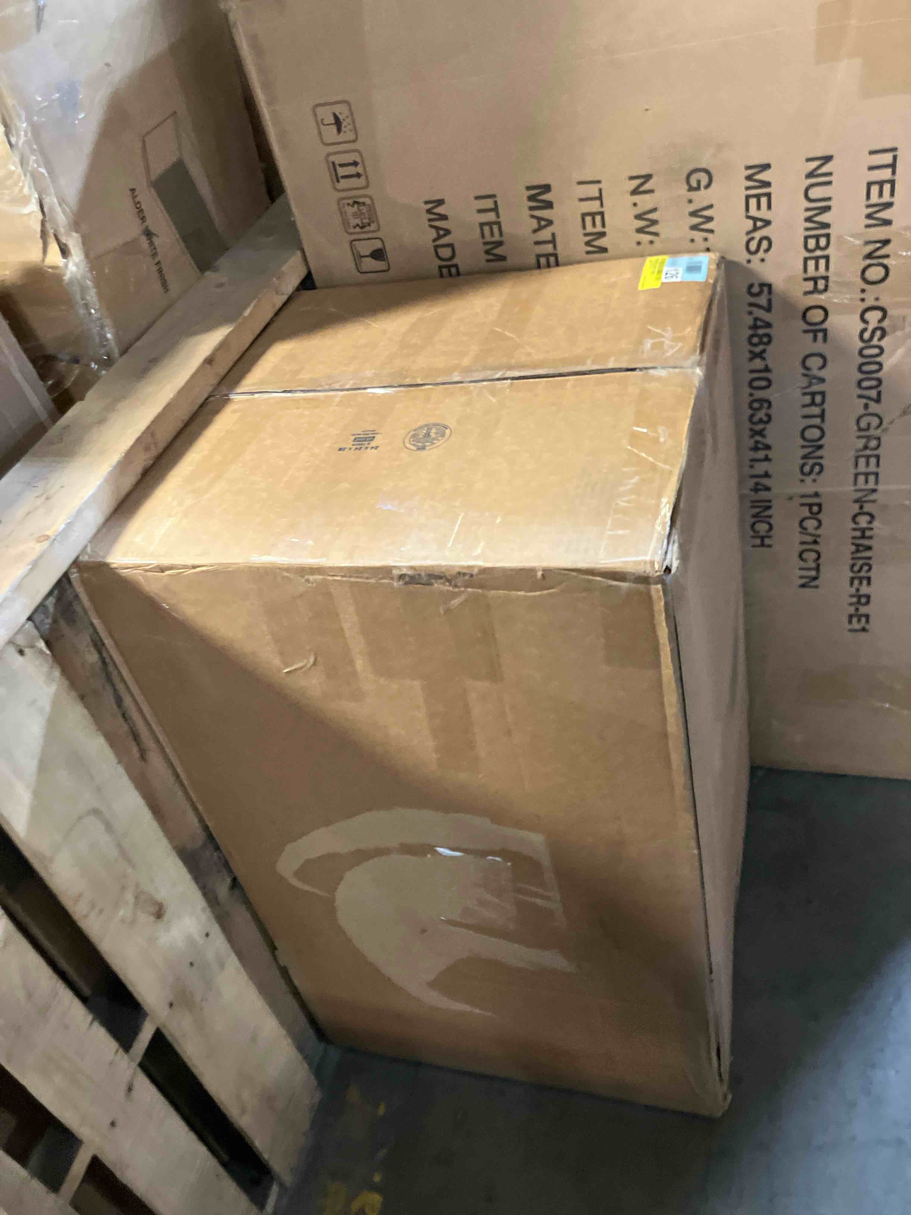 Condition photo showing As Is for Bontrager 20'' H Linen Dining Chair - Upholstered Parsons Side Chair (Set of 2)(1chair only)