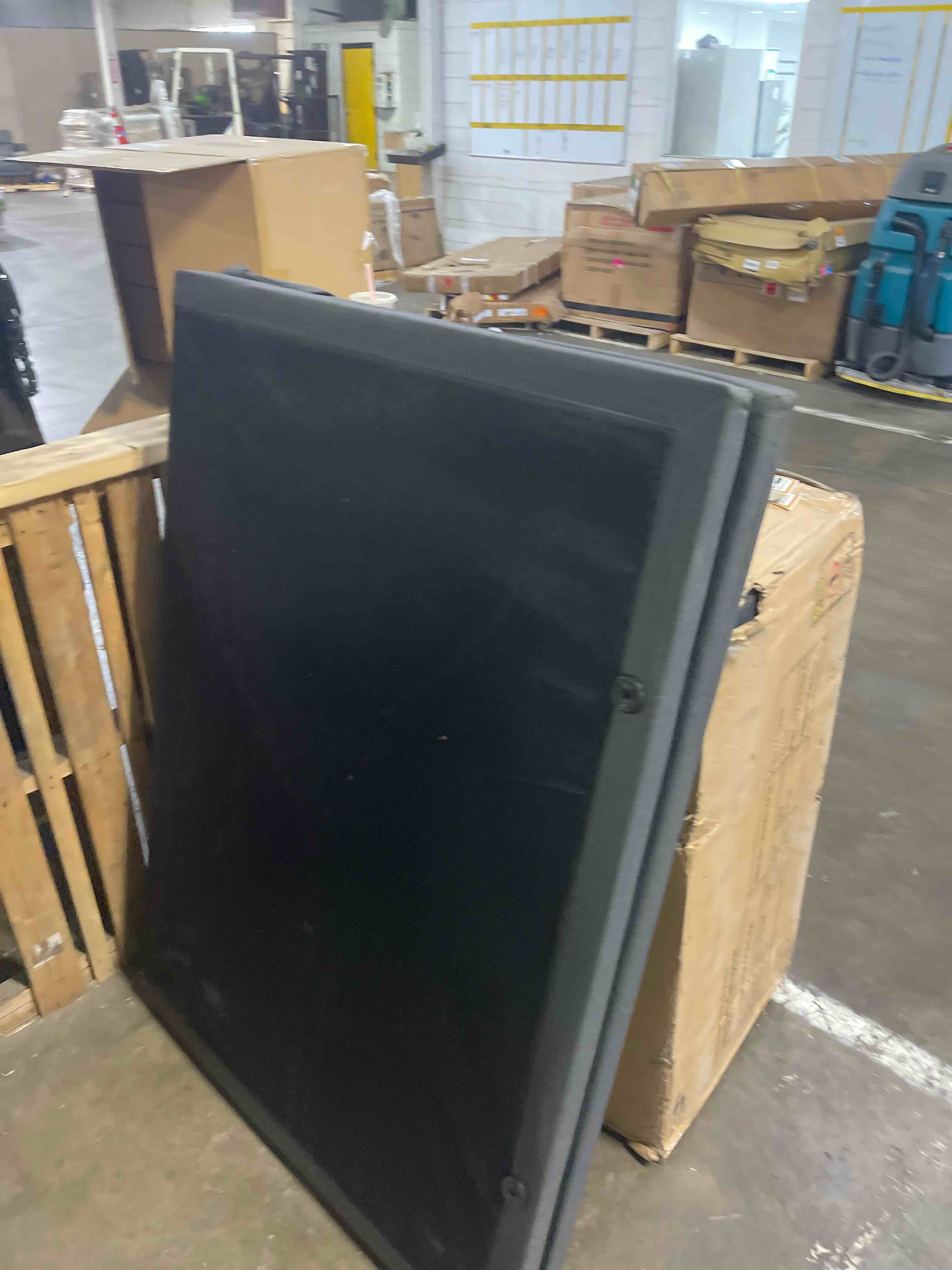 Condition photo showing New/Like New for Queen Size Lift-Up Storage Platform Bed Frame, Metal Bed Frame with Wooden Slats Support, Spacious Underneath Storage, No Box Spring Required, Noise-Free, Black