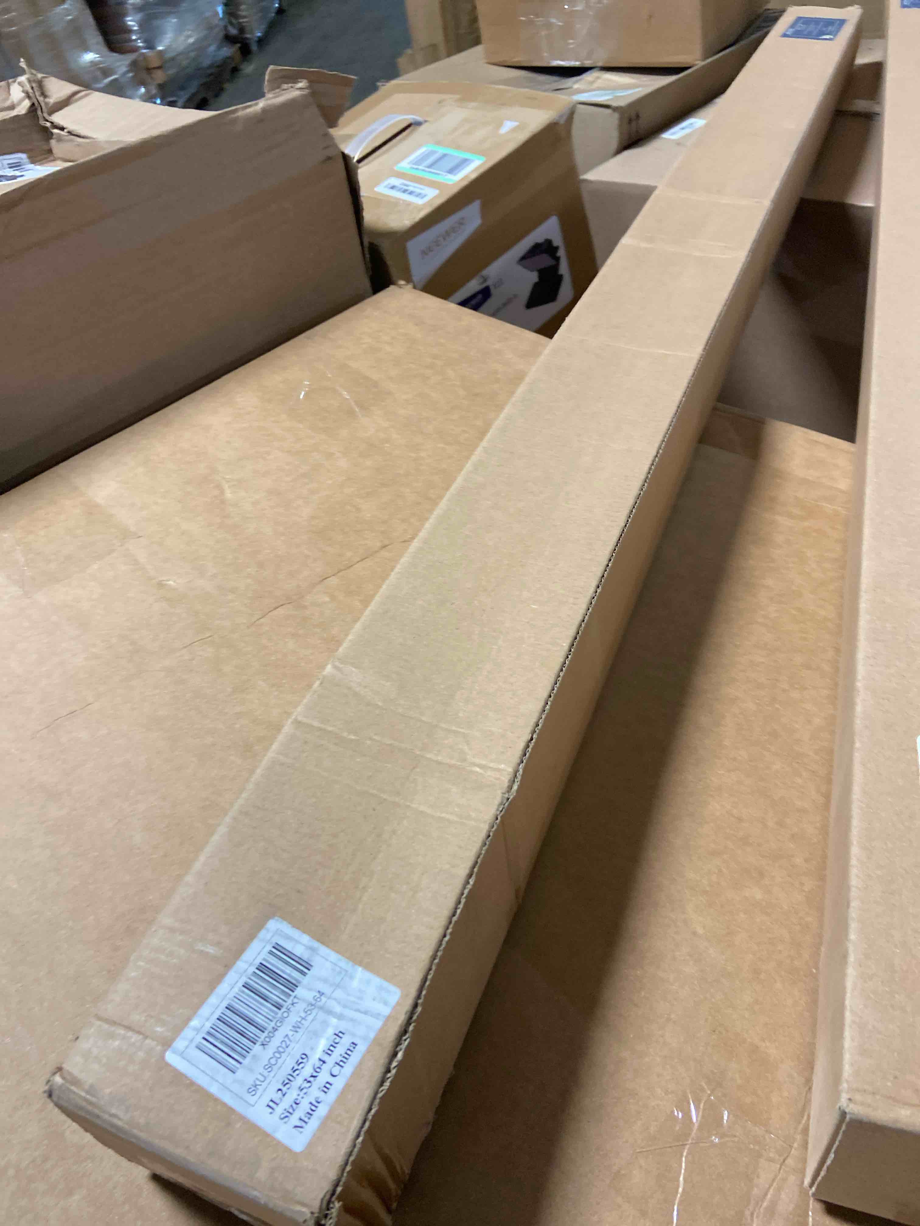 Condition photo showing New/Like New for Joydeco No Tools No Drill Window Blinds for Indoor Windows, Blackout Shades Cellular Shades Cordless, No Drill Blinds for Windows, Window Shades for Home, Bedrooms, Doors (White, 53" W x 64" H) White - No Drill Design 53"W x 64"H