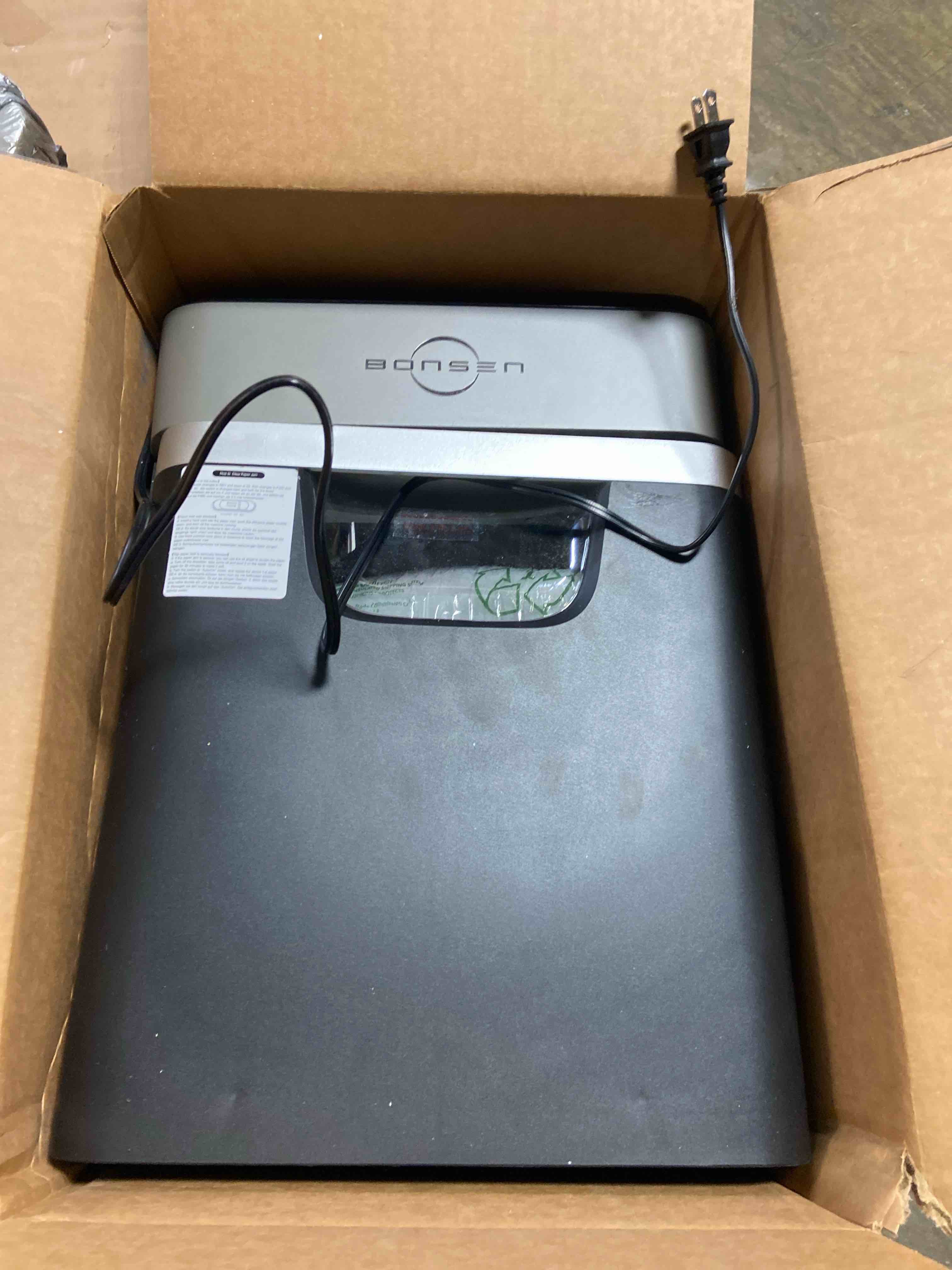 Condition photo showing Good Condition for BONSEN 14-Sheet Paper Shredder for Home Office, Heavy Duty Cross Cut Shredder with 5.3 Gal Pullout Bin, Quiet Shredder for CDs/Credit Card/Staple, P-4 Security, Anti-Jam System 14-Sheet Cross Cut