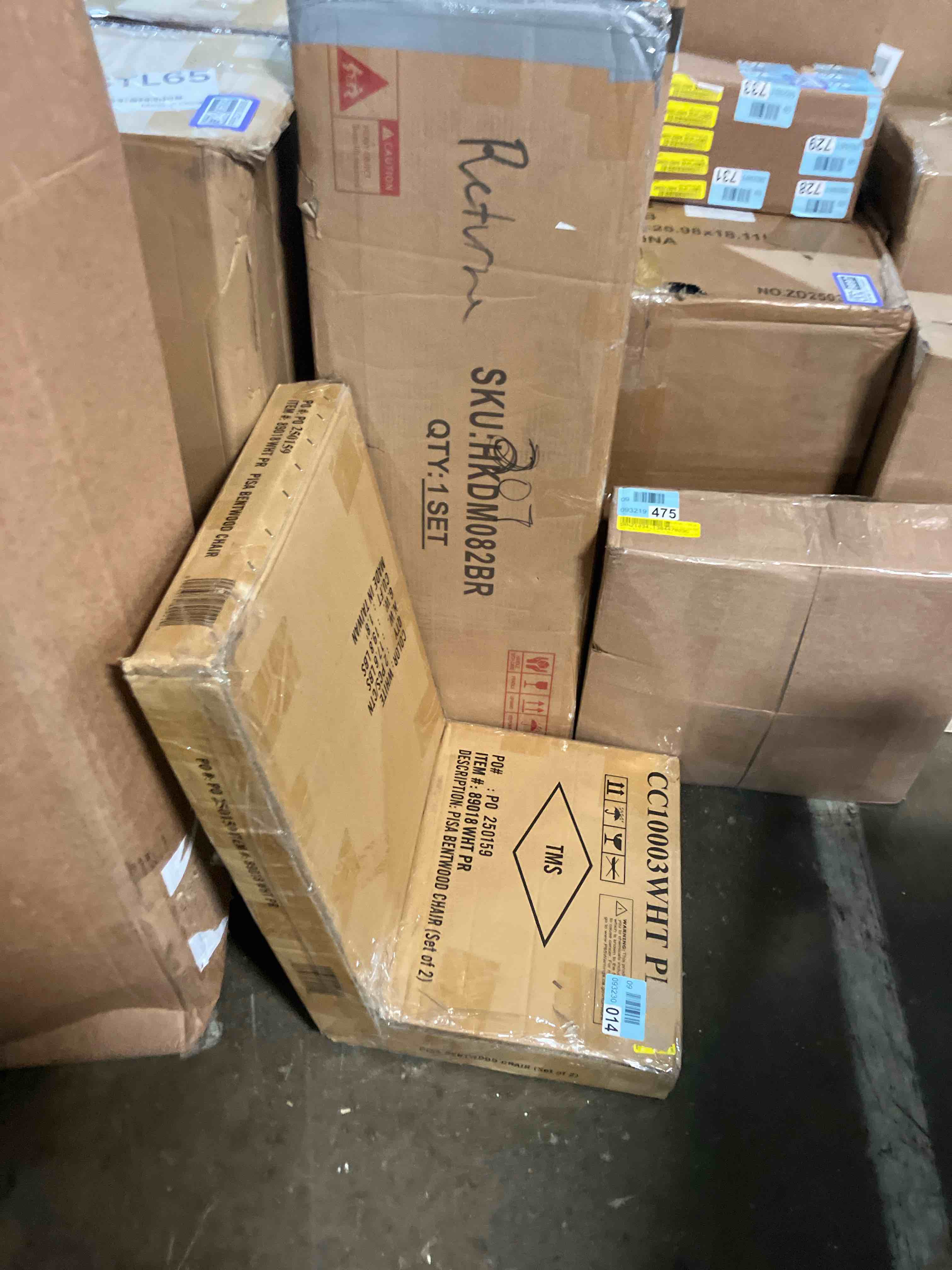 Condition photo showing New/Like New for Set of 2 Pisa Modern Bentwood Dining Chairs White - Buylateral: Chrome-Plated Legs, Stackable Design