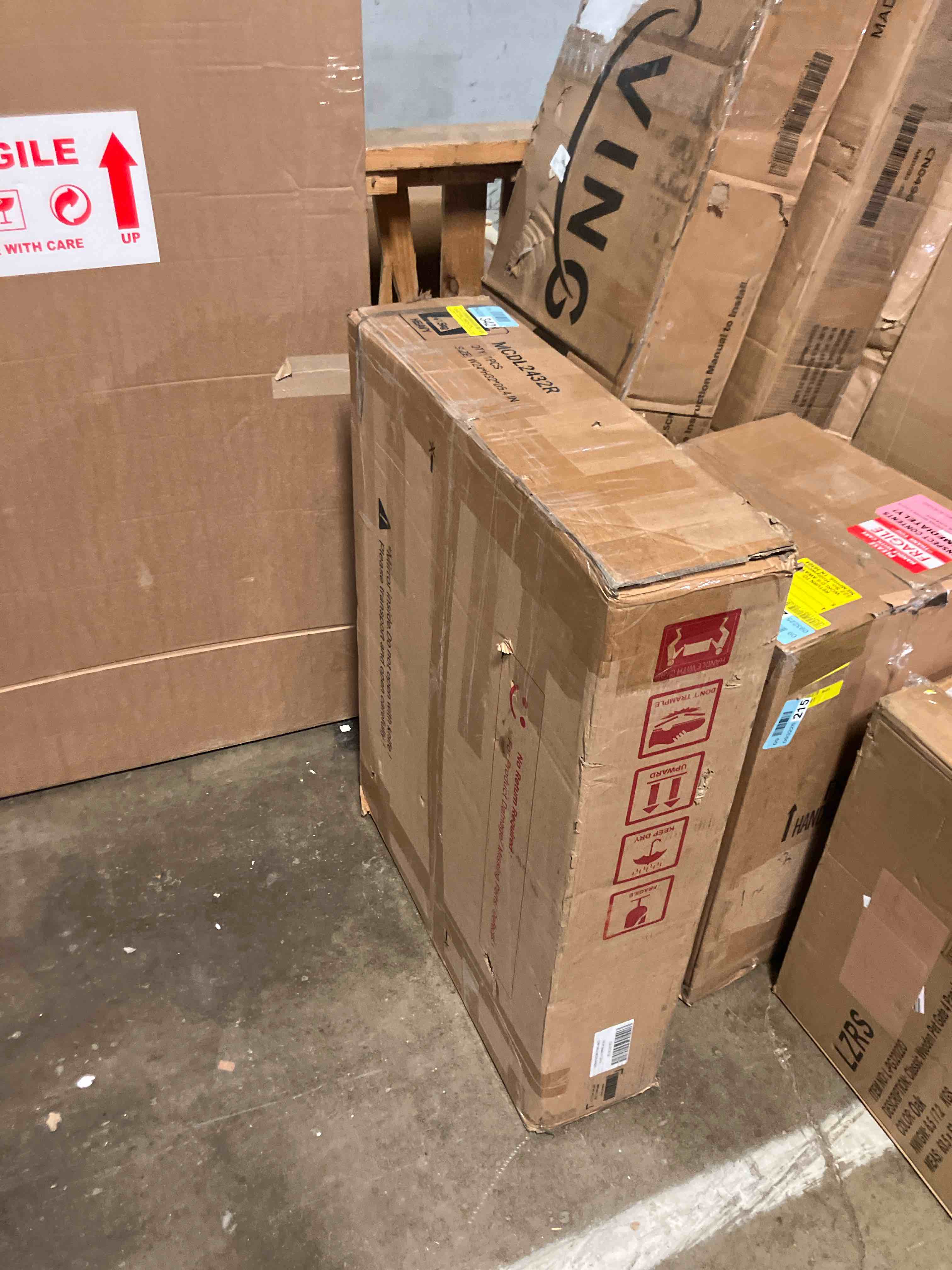 Condition photo showing New/Like New for 24X32" LED Medicine Cabinet With Double Lights-Front & Backlit, 155°Soft-Close Hinge, Dimmable Lights, Outlet, Clock & Sensor Light, Anti-Fog, Side Mirrors