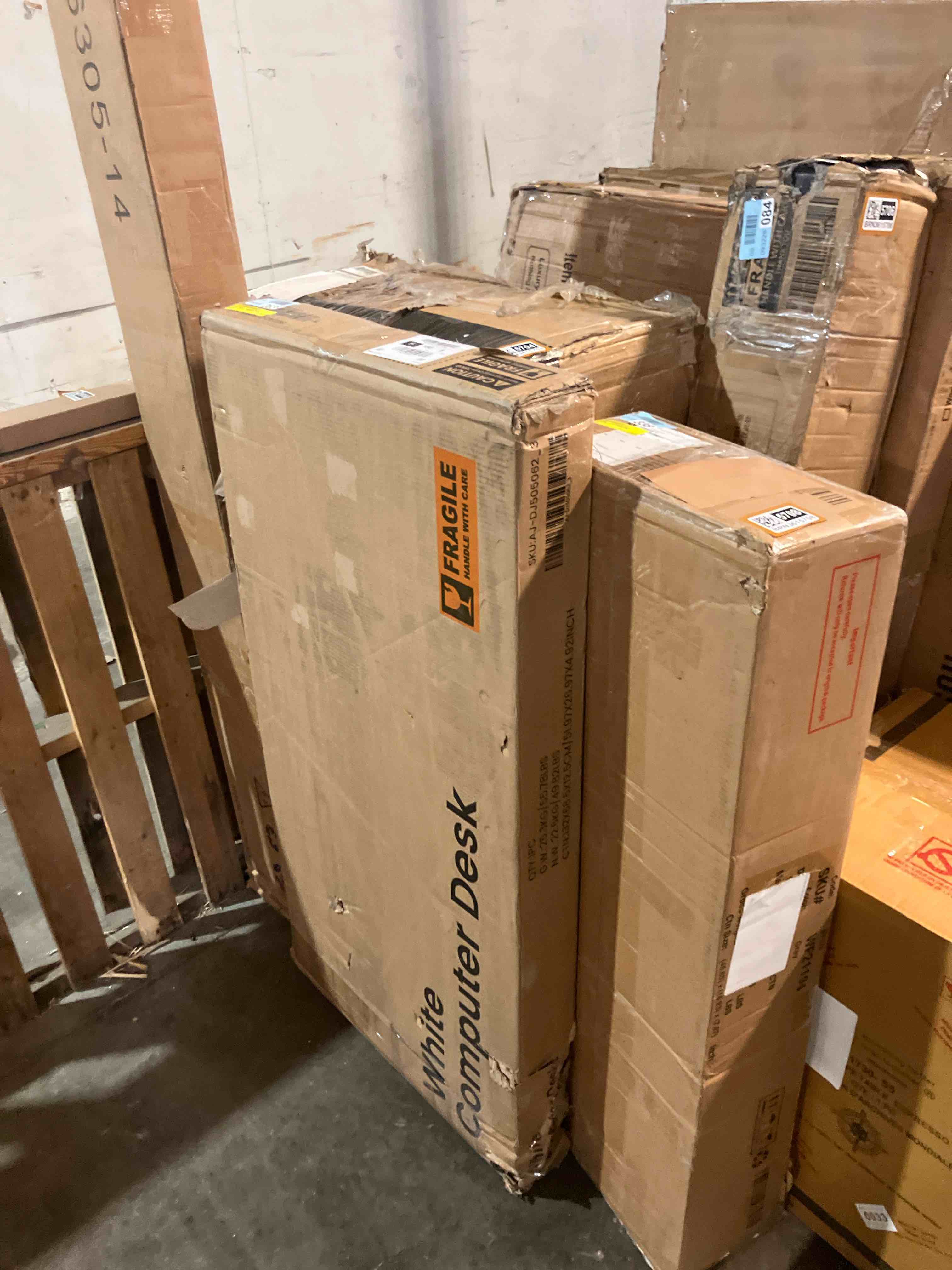 Condition photo showing New/Like New for Gaming Standing Desk with LED Light, 55 Inch Electric Height Adjustable Table with Power Outlet & Monitor Stand, Sit Stand Computer Workstation for Home, Bedroom, Black