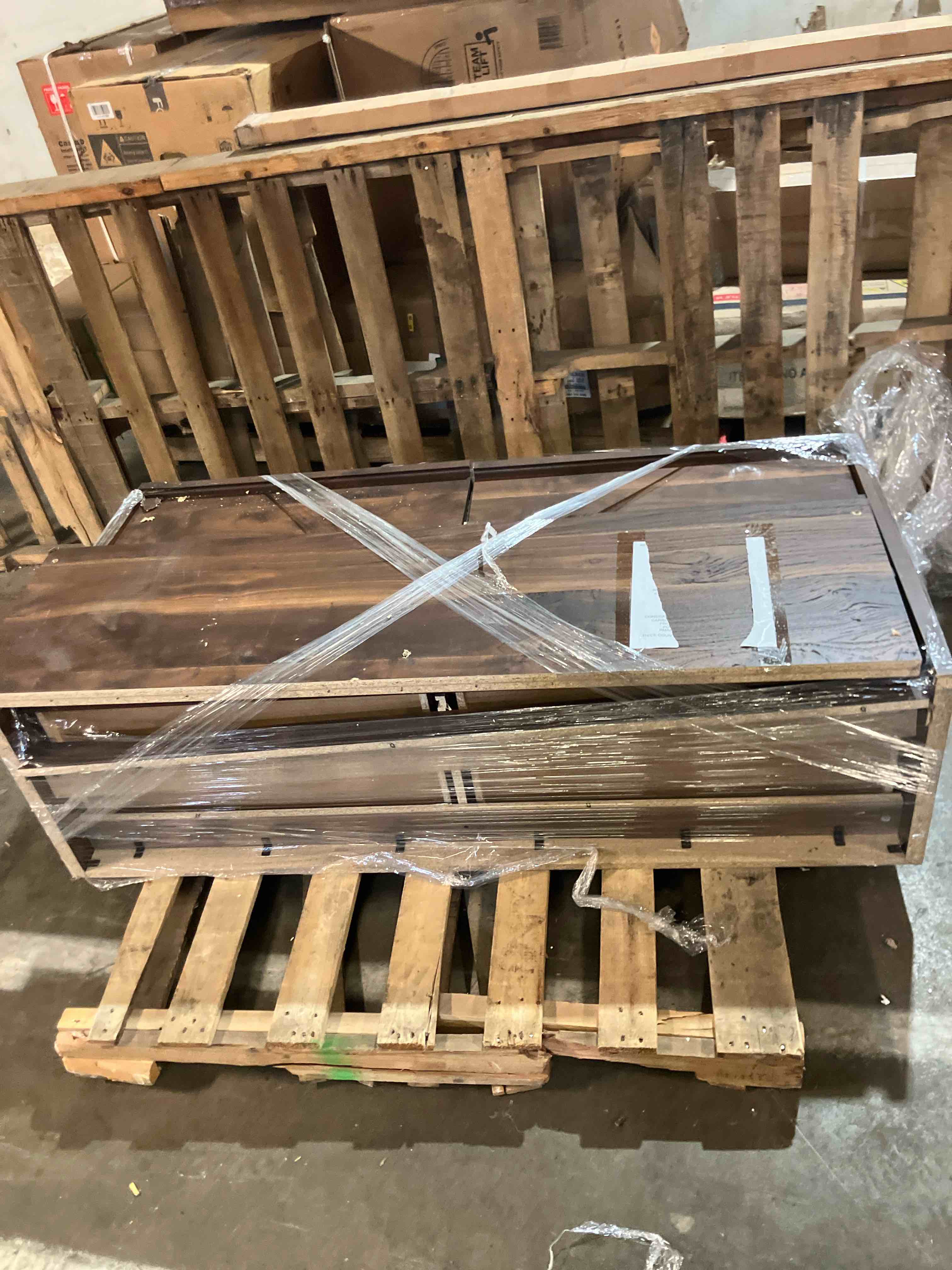 Condition photo showing As Is for Domen Harvey Park Dresser (Top of dresser broke off)