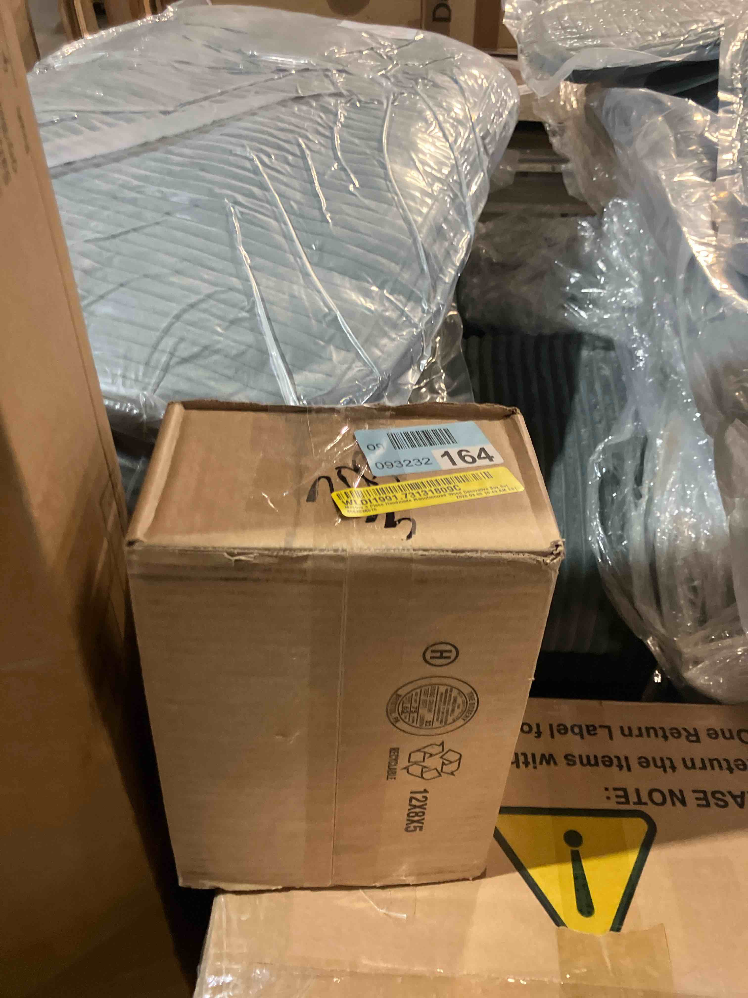 Condition photo showing New/Like New for Maybre 3 Piece Handmade Manufactured Wood Decorative Box Set