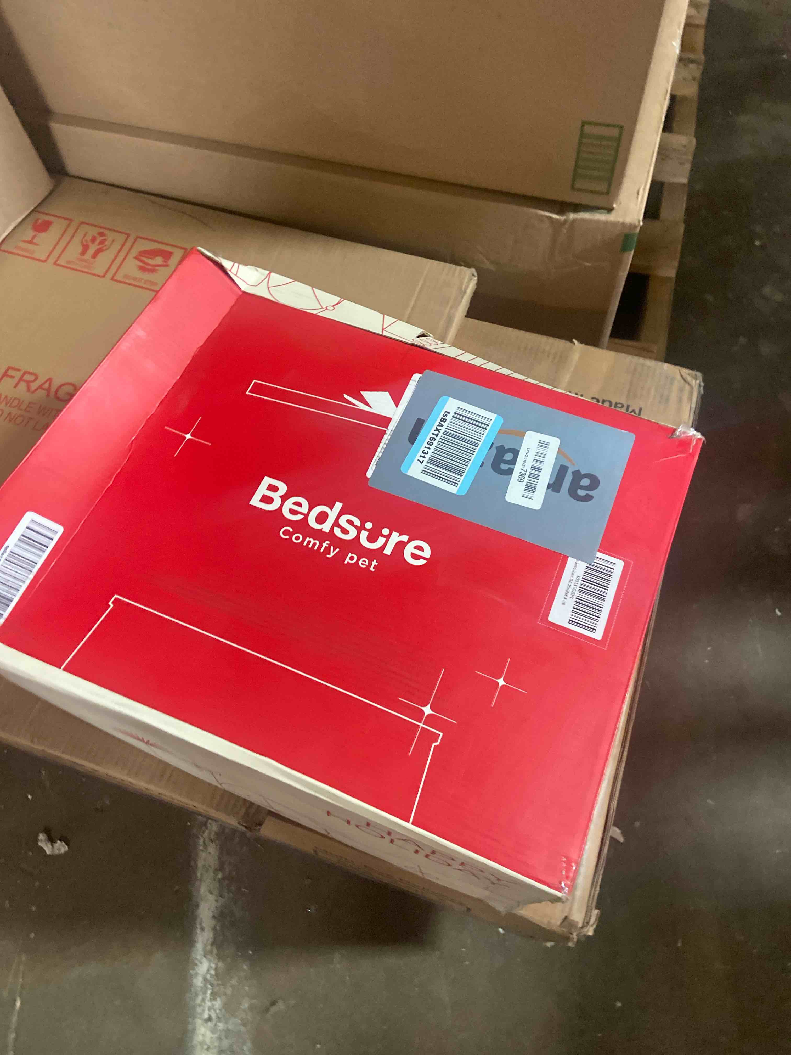 Condition photo showing New/Like New for Bedsure Orthopedic Dog Bed for Large Dogs - Big Washable Dog Sofa Beds Large, Supportive Foam Pet Couch Bed with Removable Washable Cover, Waterproof Lining and Nonskid Bottom, Red