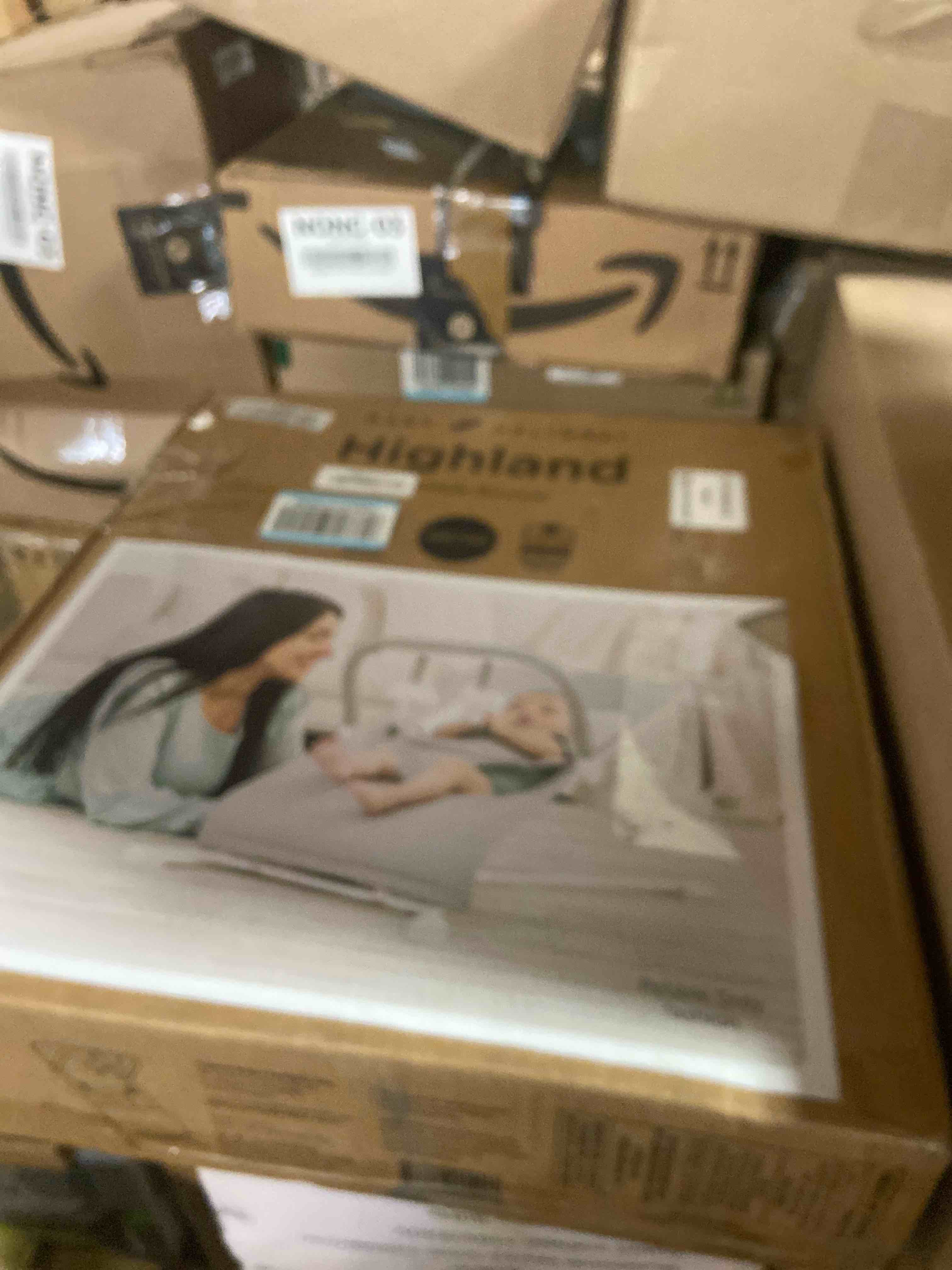 Condition photo showing New/Like New for Baby Delight Highland Baby Bouncer | Infant | 0 – 6 Months | 3-Position Recline | Pebble Grey