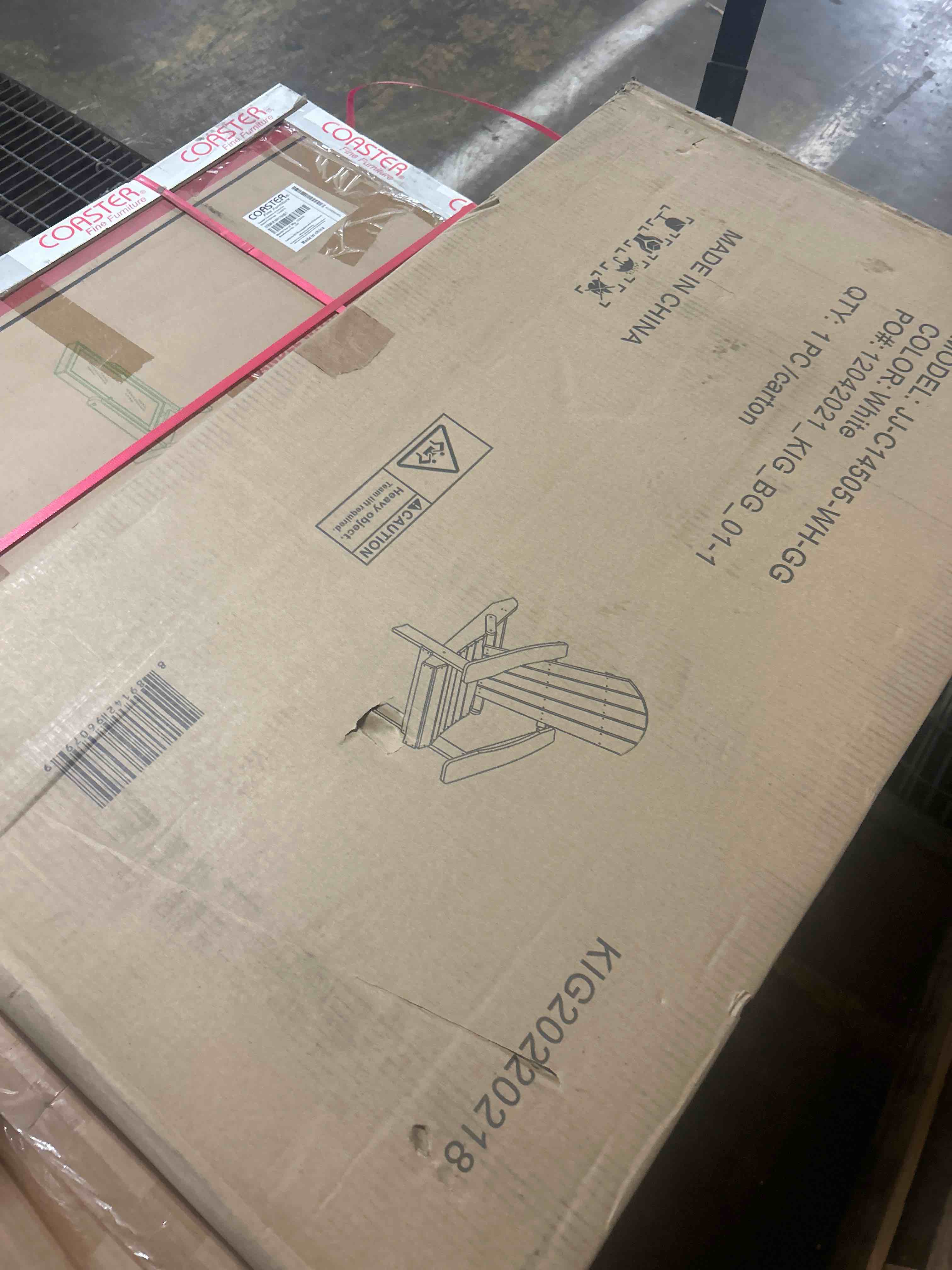 Condition photo showing Good Condition for Flash Furniture Charlestown Commercial Grade Indoor/Outdoor Adirondack Chair, Weather Resistant Durable Poly Resin Deck and Patio Seating,(WHITE)