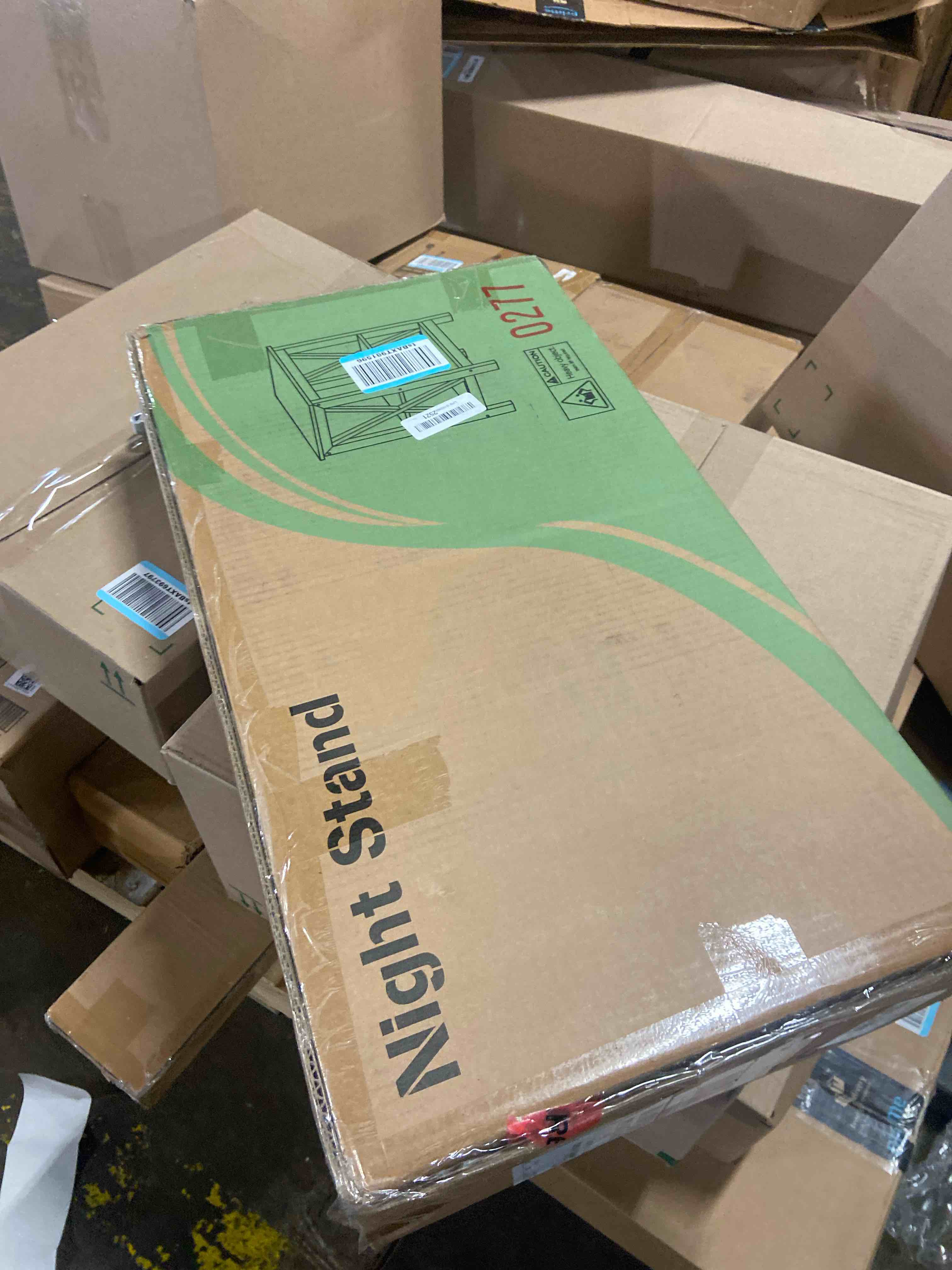 Condition photo showing New/Like New for Convenience Concepts Oxford End Table 15.75" - Modern Living Room Table with Storage Shelves, Transitional Nightstand Side Table for Home Decor and Display, Blush Pink