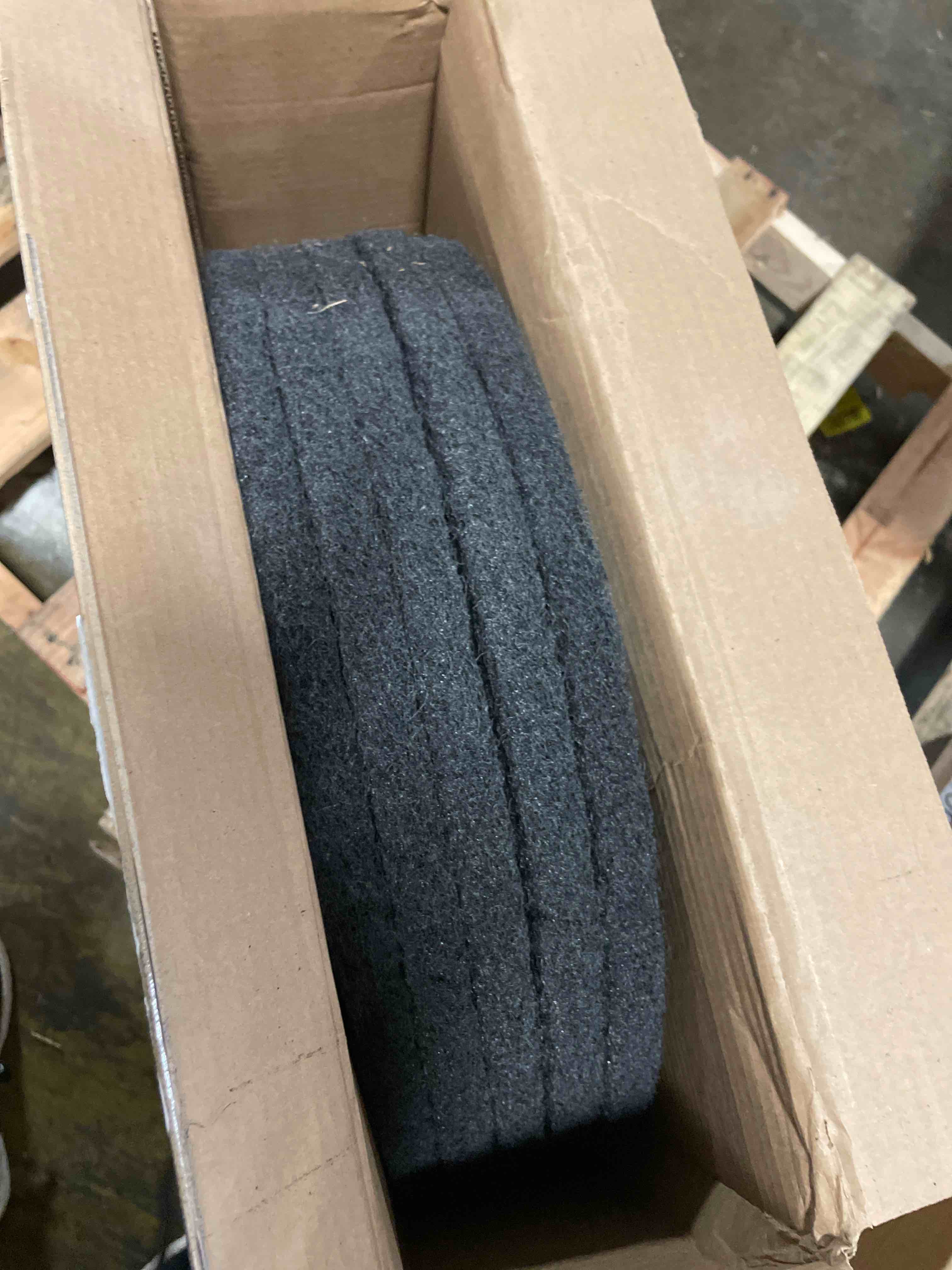 Condition photo showing New/Like New for Boardwalk Stripping Floor Pads, 20" Diameter, Black, 5/Carton