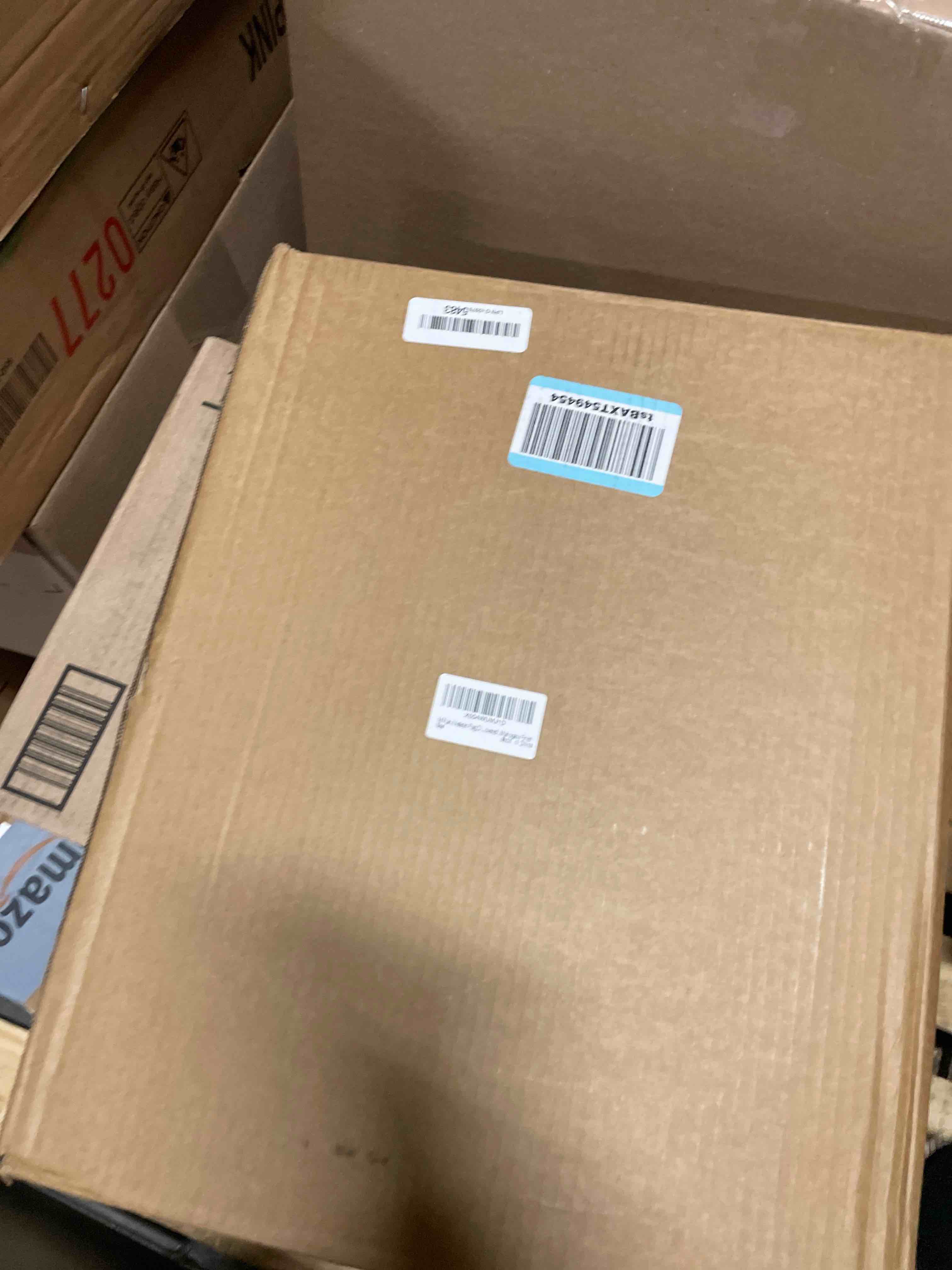 Condition photo showing New/Like New for Military Veteran Flag Display Case Shadow Box with Led Lights, 3'x5' American Military Flag Holder with Certificate Document Holder and Military Medal Display Frame Acrylic Covered , Mahogany Finish