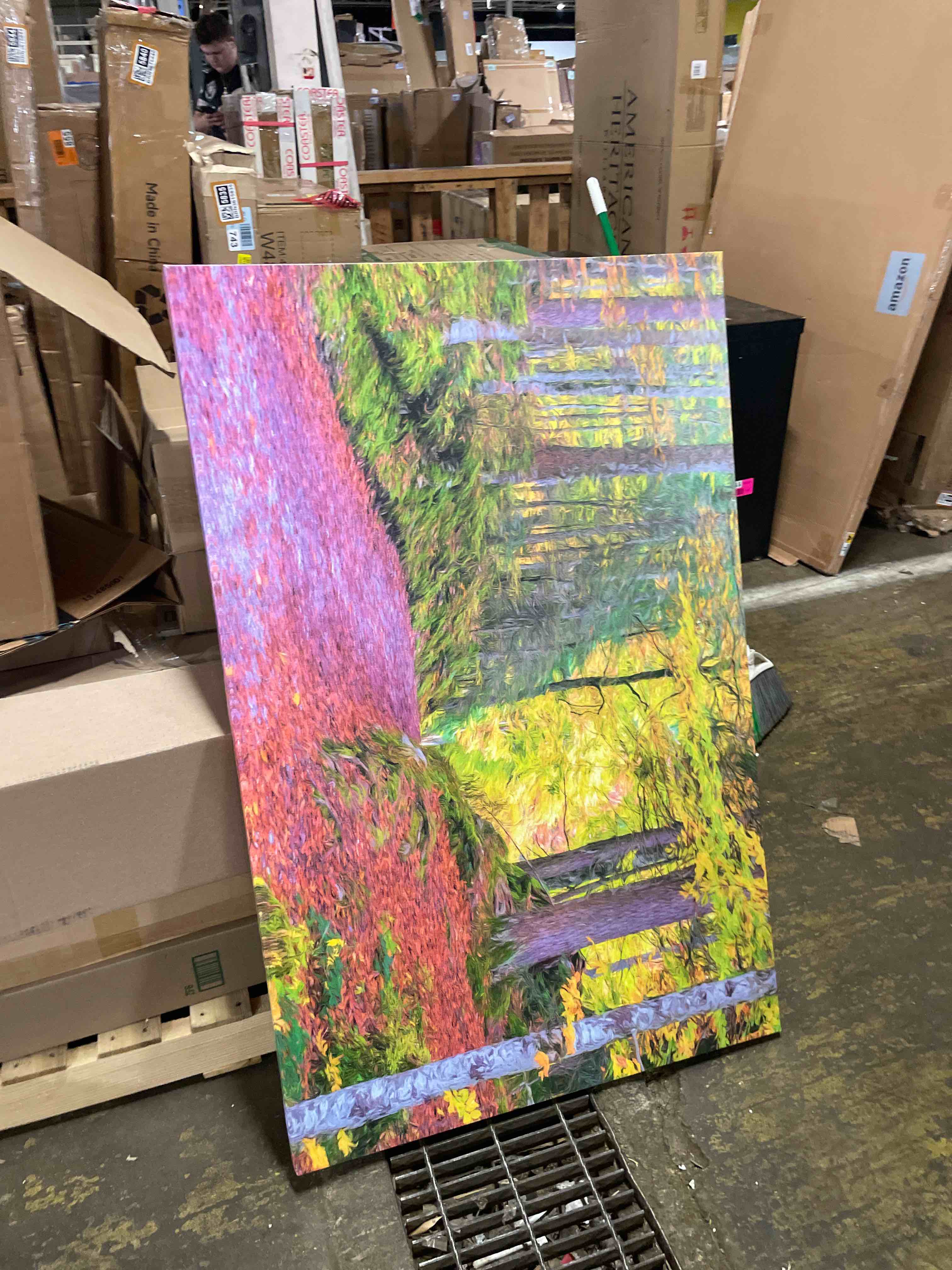 Condition photo showing New/Like New for (similar)Northwest Art Mall Autumn Beckons Rustic Metal Print on Reclaimed Barn Wood from Artwork by Artist Lisa Sofia Robinson 8.5" x 11.5"